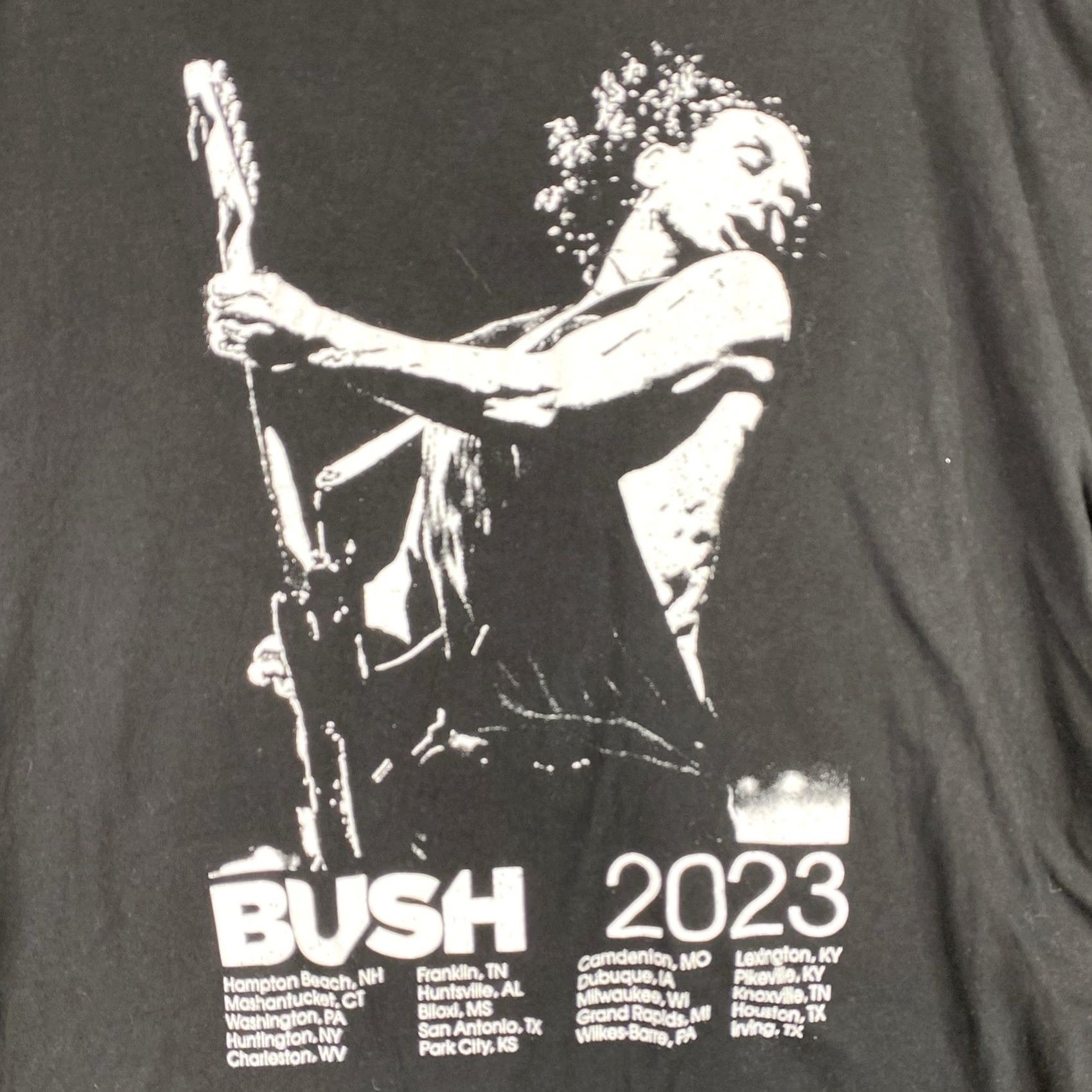 Vintage VINTAGE Cotton Heritage 3X Black Short Sleeve T-Shirt Mens 90s Band Bush Tee Shirt Size US XXL / EU 58 / 5 - 8 Thumbnail
