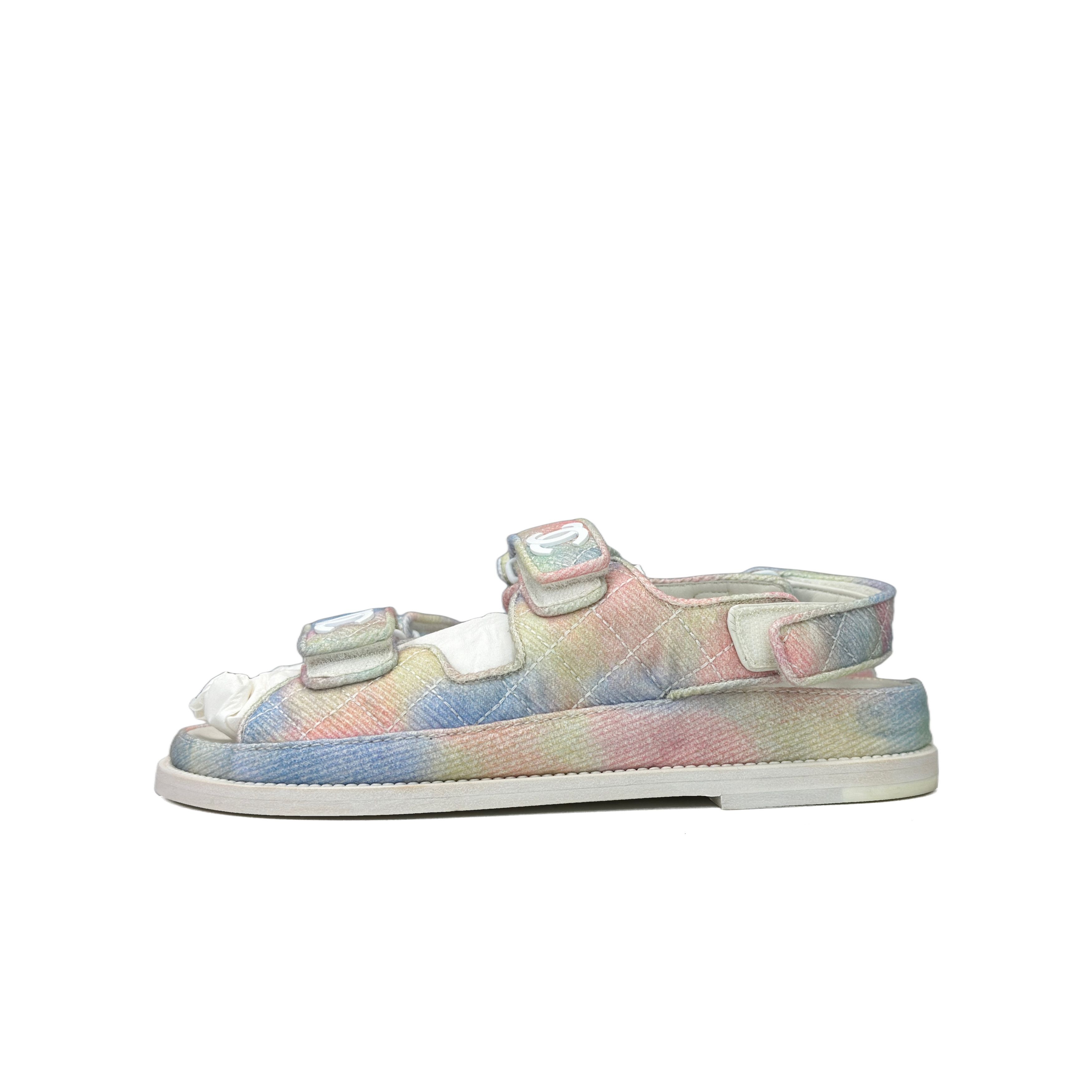 Chanel Chanel Multicolour Fabric Sandals Size 36 Size US 6 / IT 36 - 1 Thumbnail