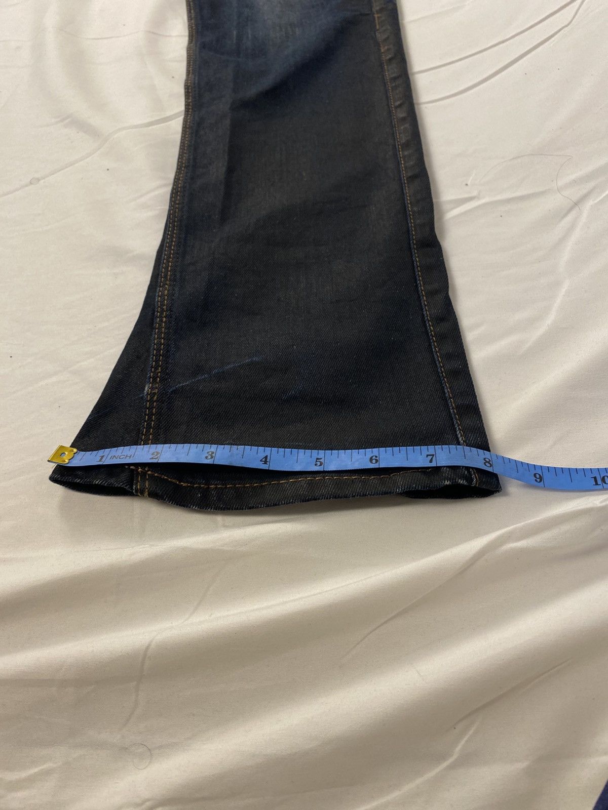 If Six Was Nine Rare 🔥 Nicole Club for Men Waxed Mud Wash Flared Denim Jeans Size US 30 / EU 46 - 24 Thumbnail