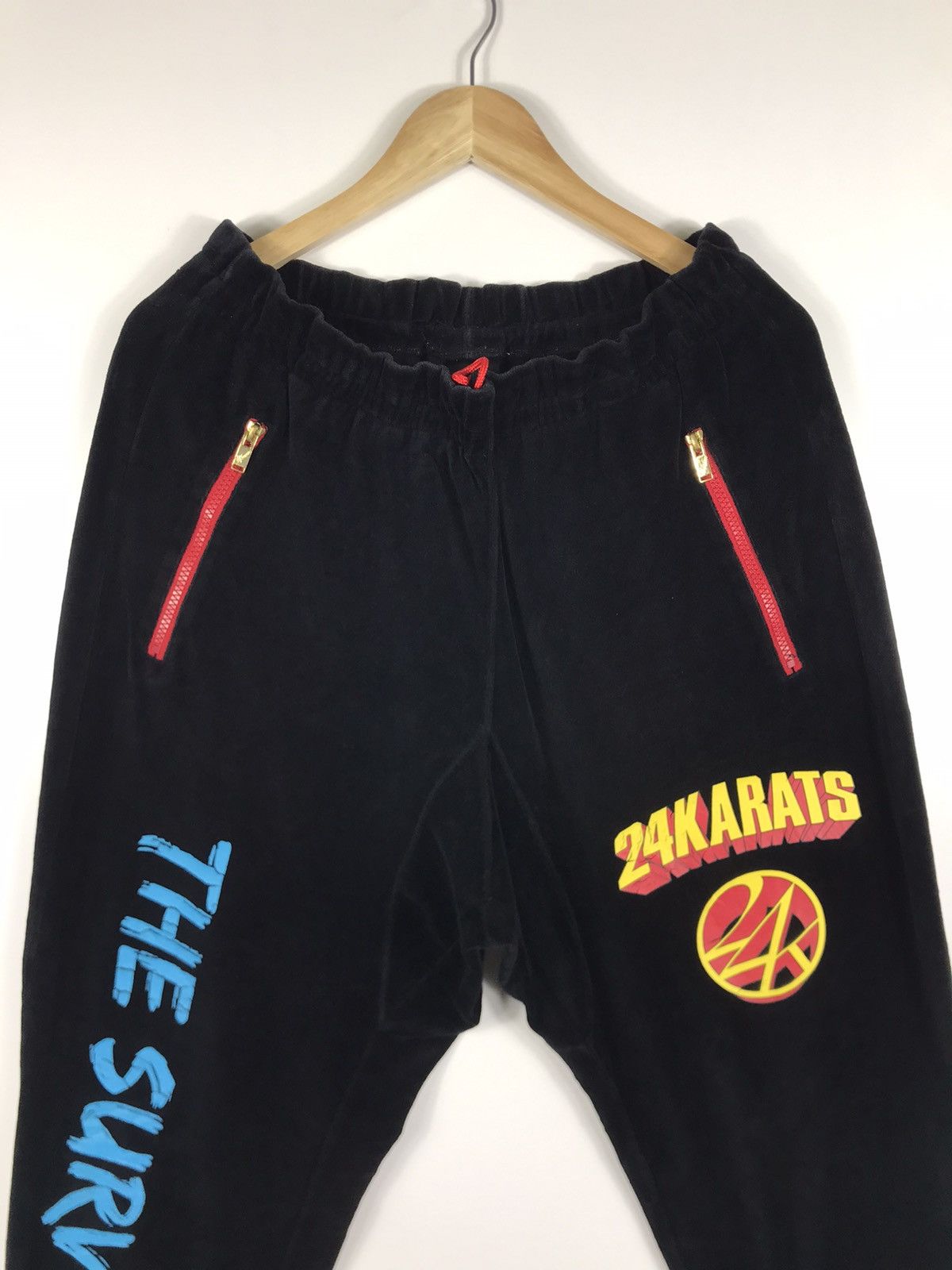 Japanese Brand ⚡️Vintage Y2K 24Karats Exile Tribe Velvet Sweatpants Size US 38 / EU 54 - 4 Thumbnail