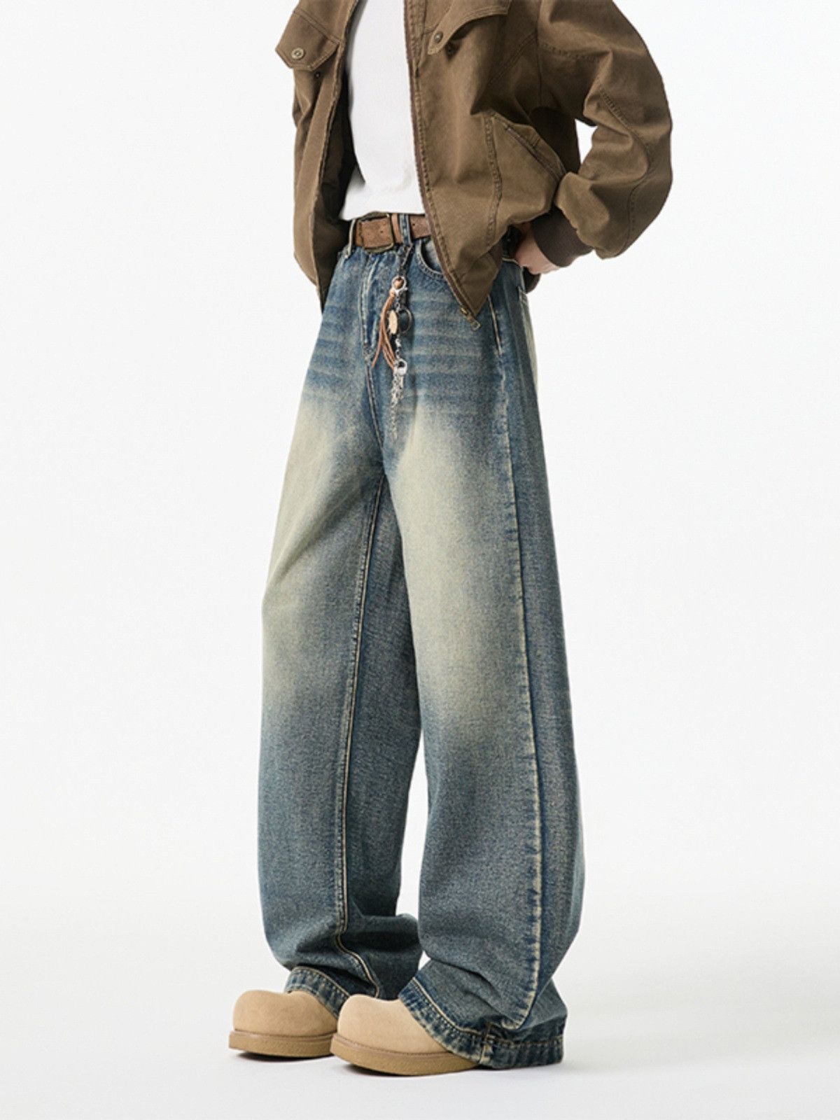 Japanese Brand American cleanfit men's straight loose wide-leg jeans Size US 32 / EU 48 - 3 Thumbnail