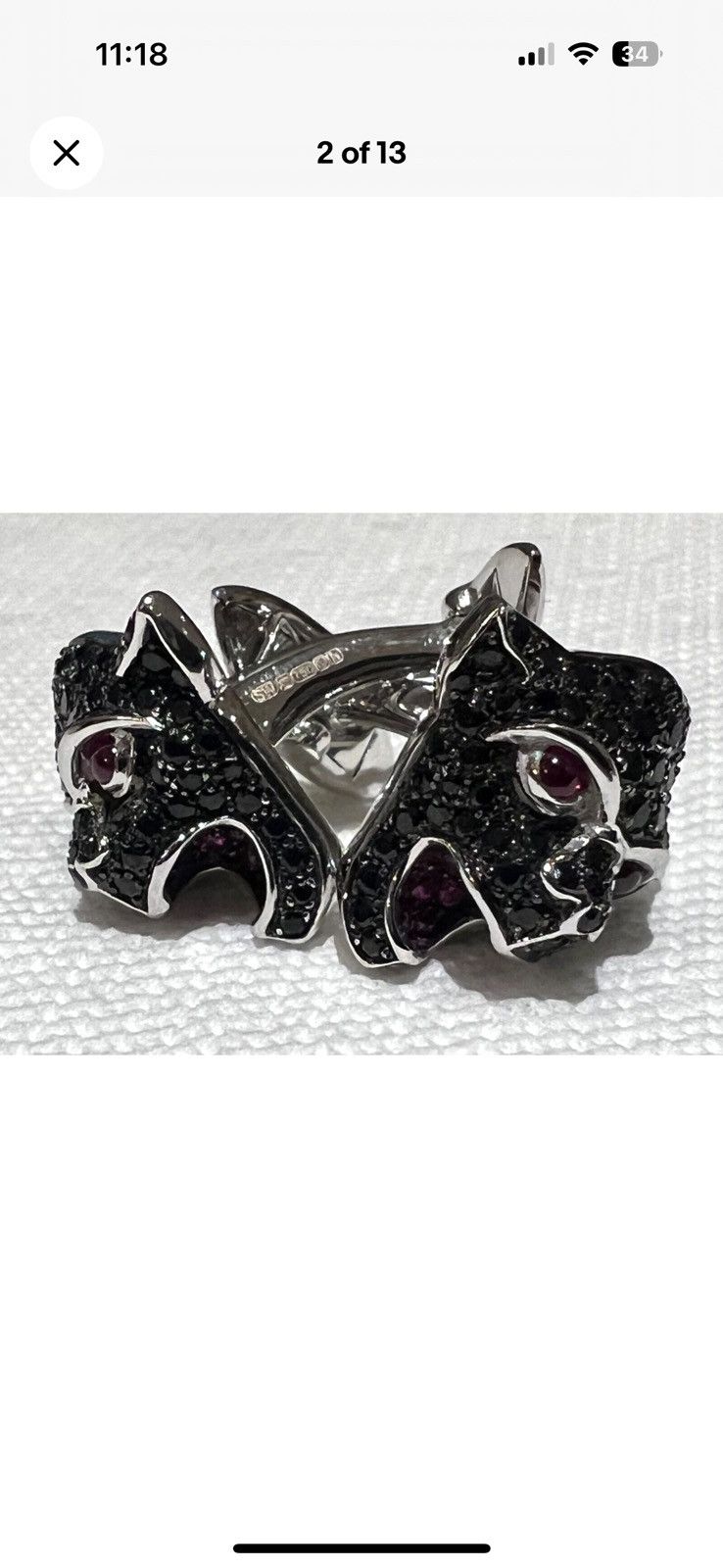 Stephen Webster Stephen Webster Gold 750 Ruby Sapphire Gargoryle Cufflinks Size ONE SIZE - 12 Thumbnail