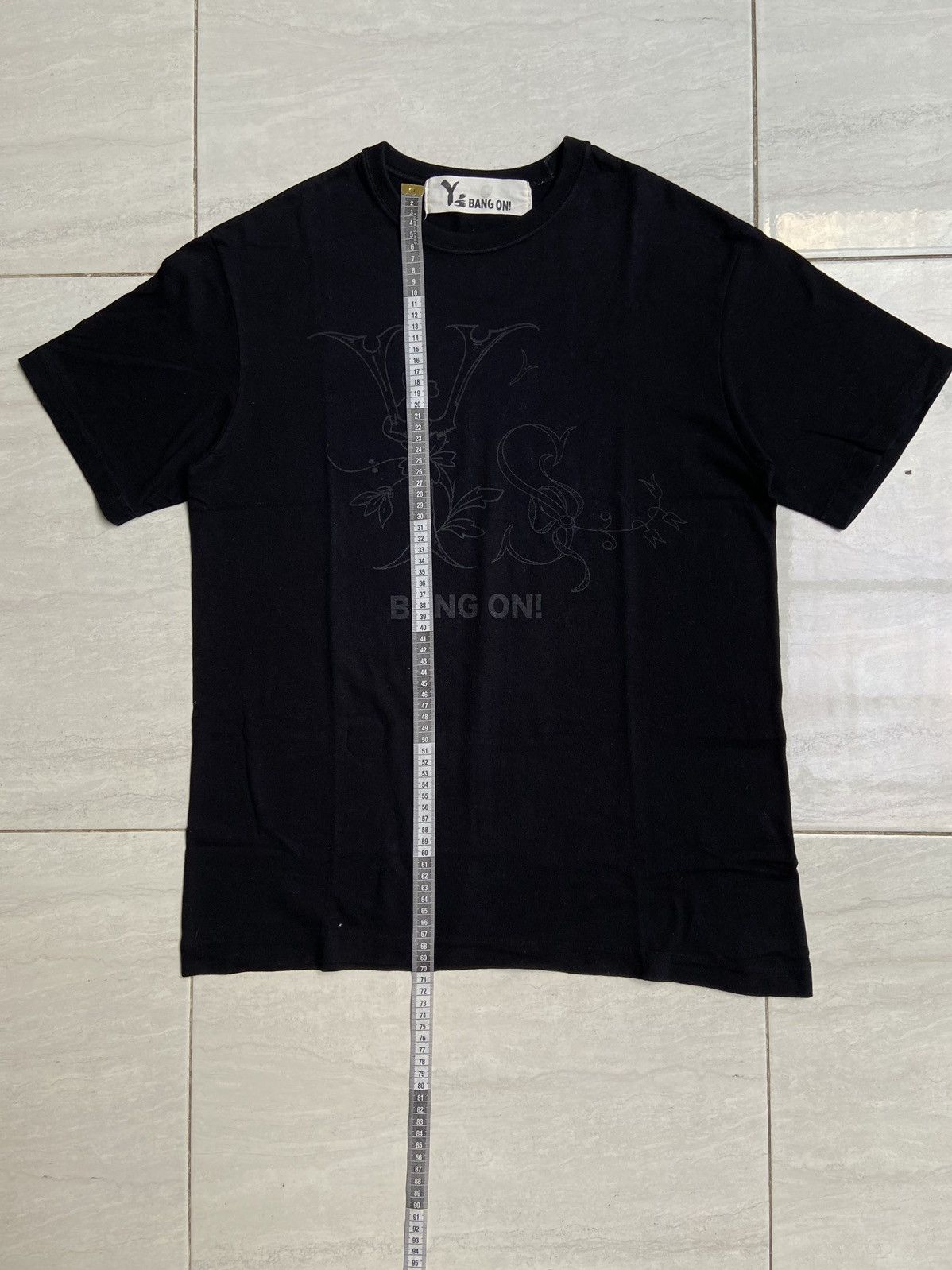 Yohji Yamamoto Y’S BANG ON! Black Logo T-Shirt Size US M / EU 48-50 / 2 - 2 Thumbnail