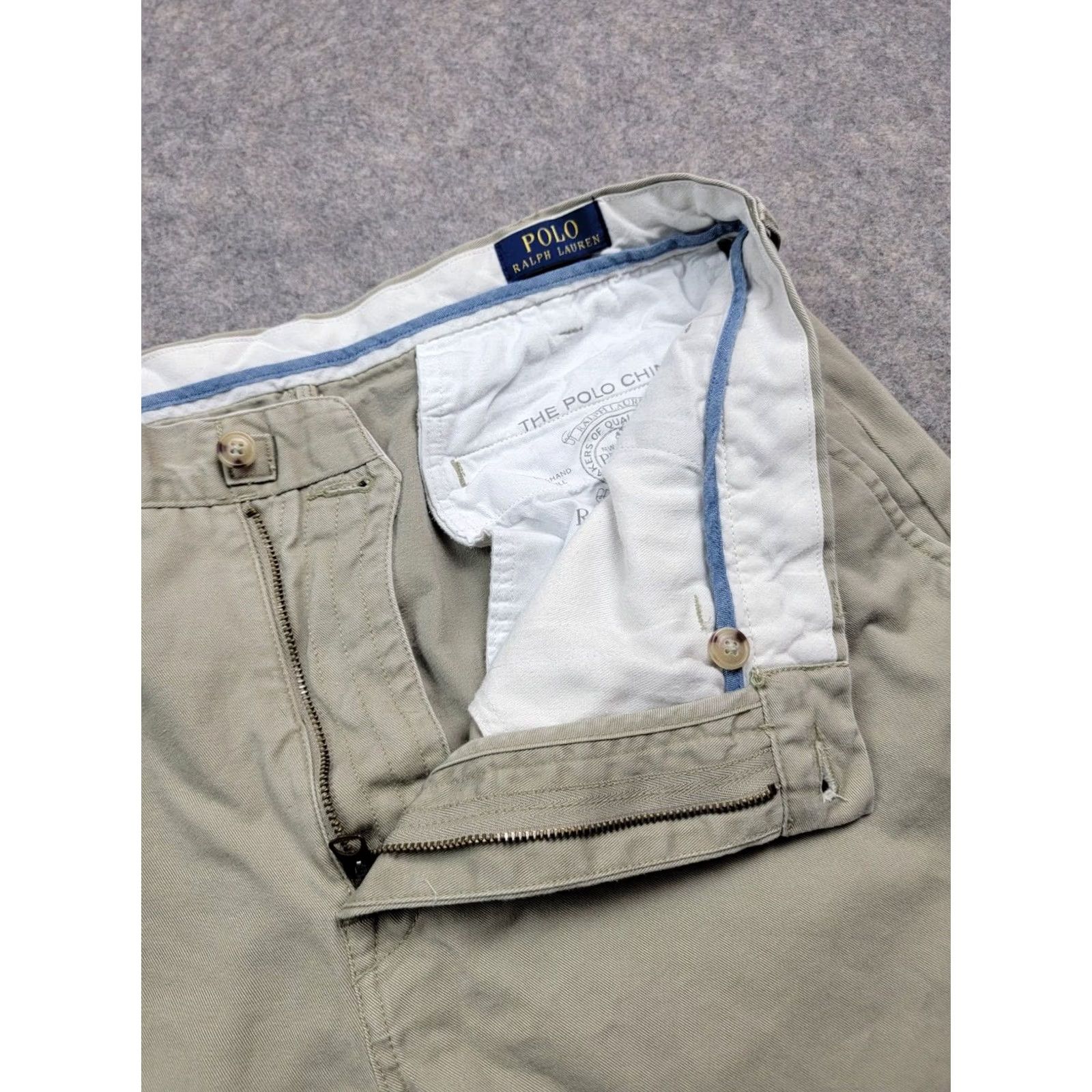 Polo Ralph Lauren Polo Ralph Lauren Chino Pants Mens 36x32 Flat Front Khaki Solid Cotton Classic Fit by Polo Ralph Lauren Pants Mens 36 Look Size US M / EU 48-50 / 2 - 5 Thumbnail