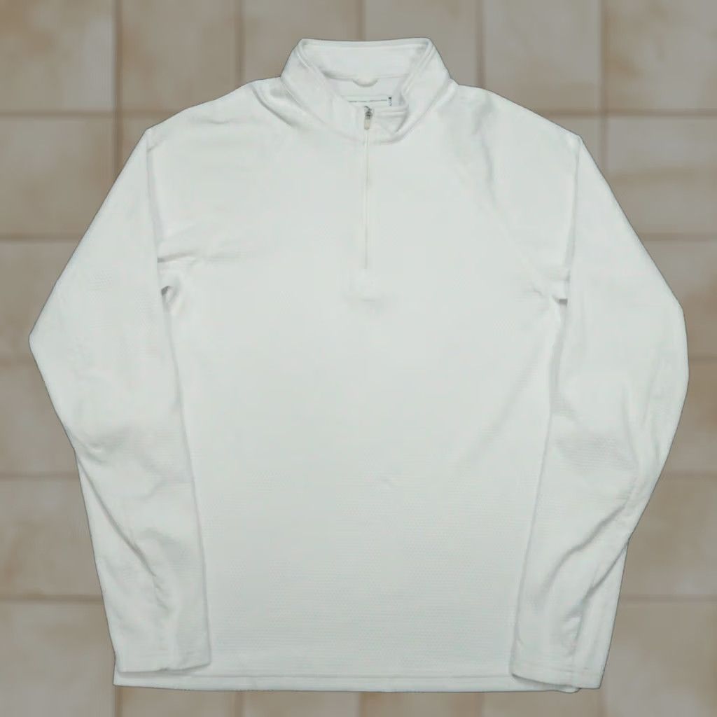 Reigning Champ Reigning Champ Pullover Men M White 1/4 Zip Textured Performance Athletic Casual Size US M / EU 48-50 / 2 - 1 Thumbnail