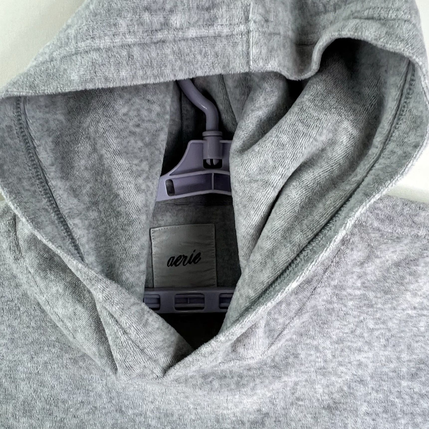 Vintage Aeire Hoodie Womens Size S Gray Hooded Pullover Sweatshirt Logo Activewear Casual Knit Pullover Size S / US 4 / IT 40 - 3 Thumbnail
