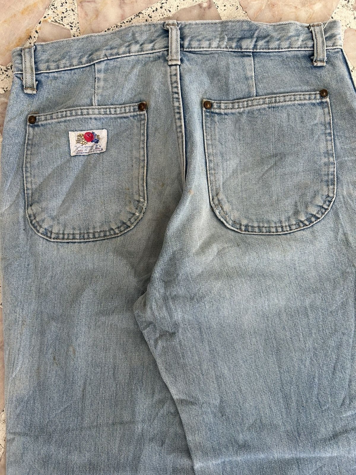 Fruit Of The Loom FOTL Japan Vintage Blue Denim Jeans Size US 33 - 8 Thumbnail