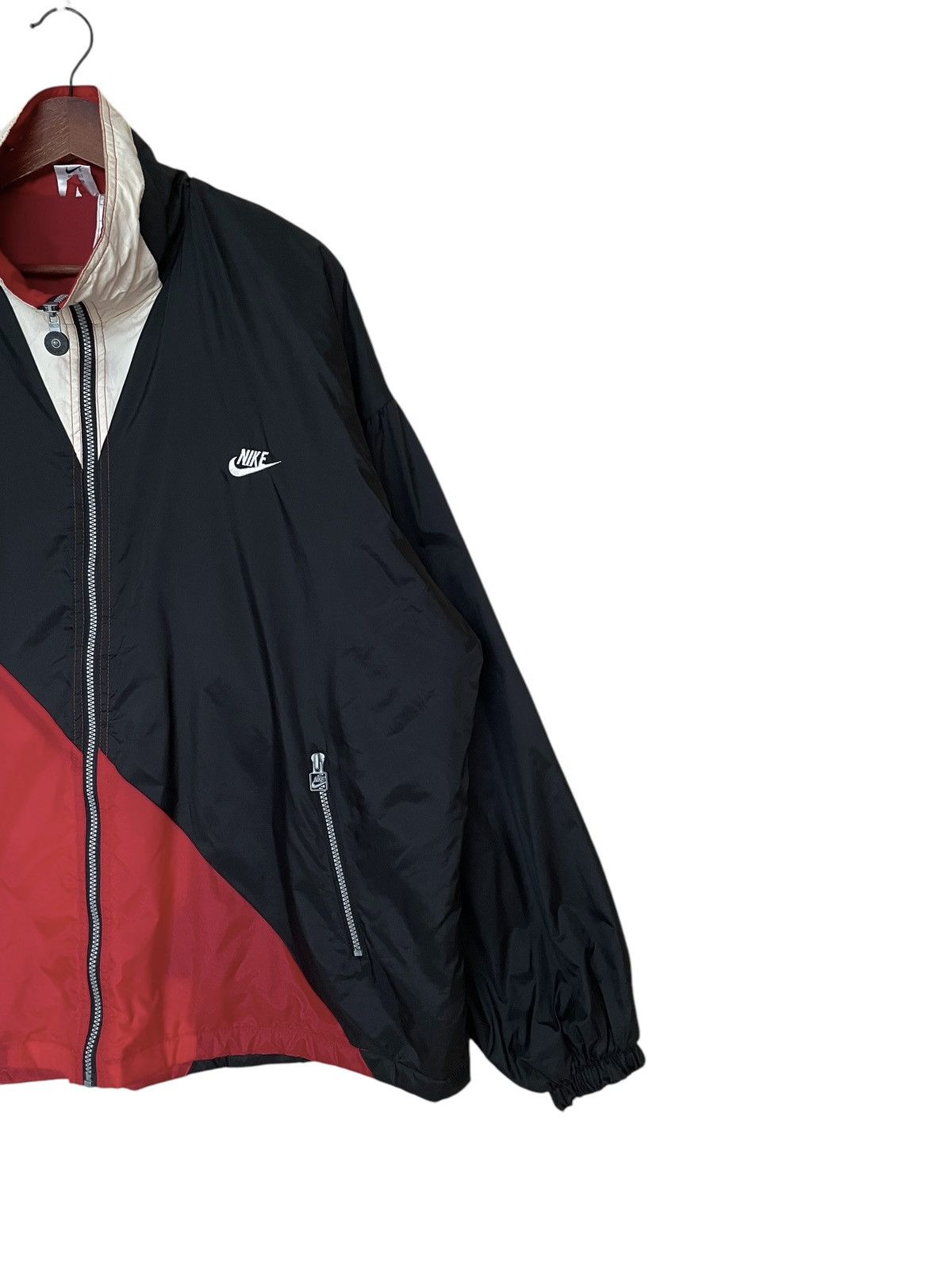 Nike × Vintage Vintage Brand Nike Big Swoosh Jacket 1990s Size US XL / EU 56 / 4 - 4 Thumbnail
