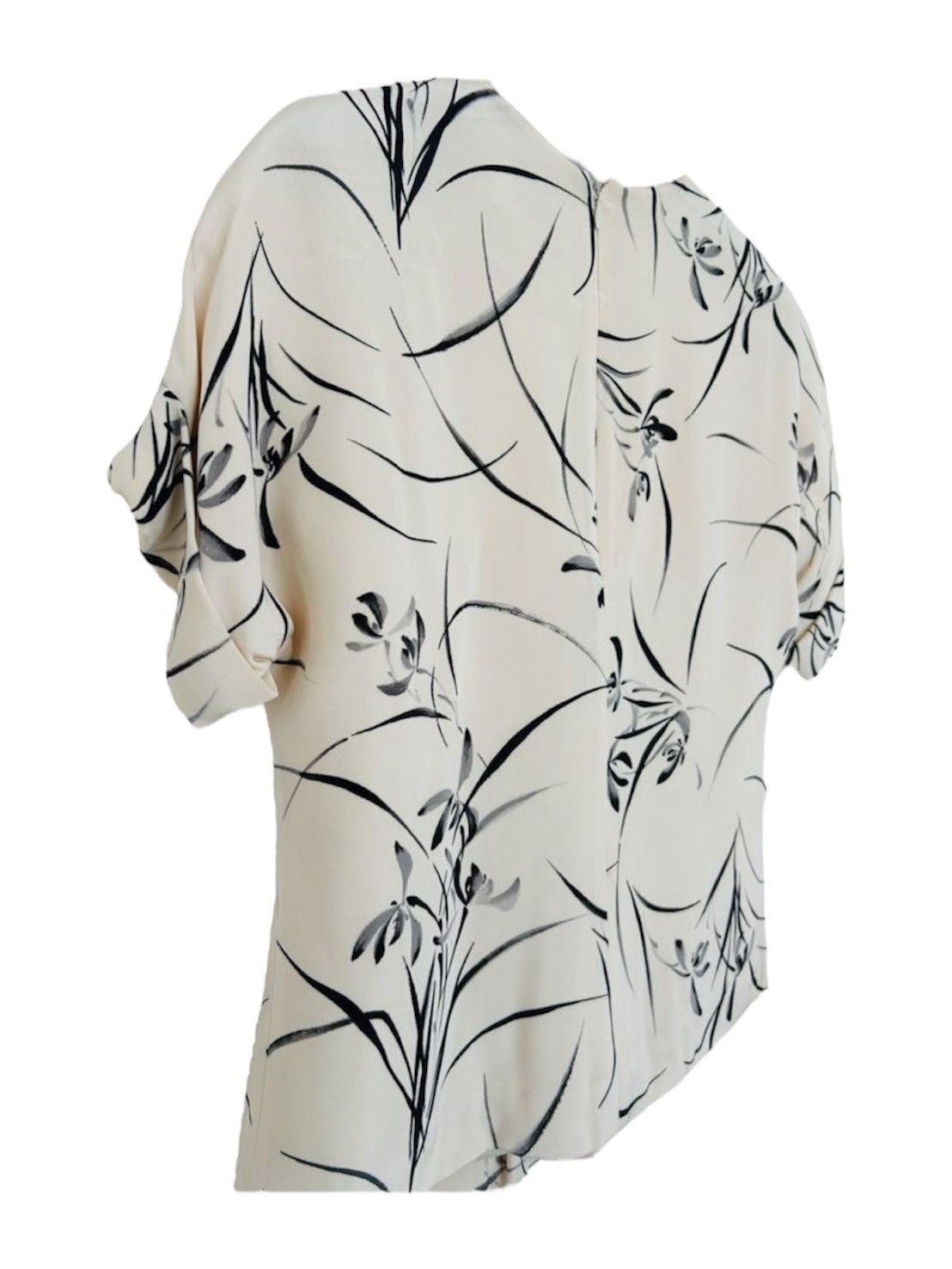Dior Christian Dior Oriental Painted Floral Draped Silk Blouse Size S / US 4 / IT 40 - 8 Thumbnail