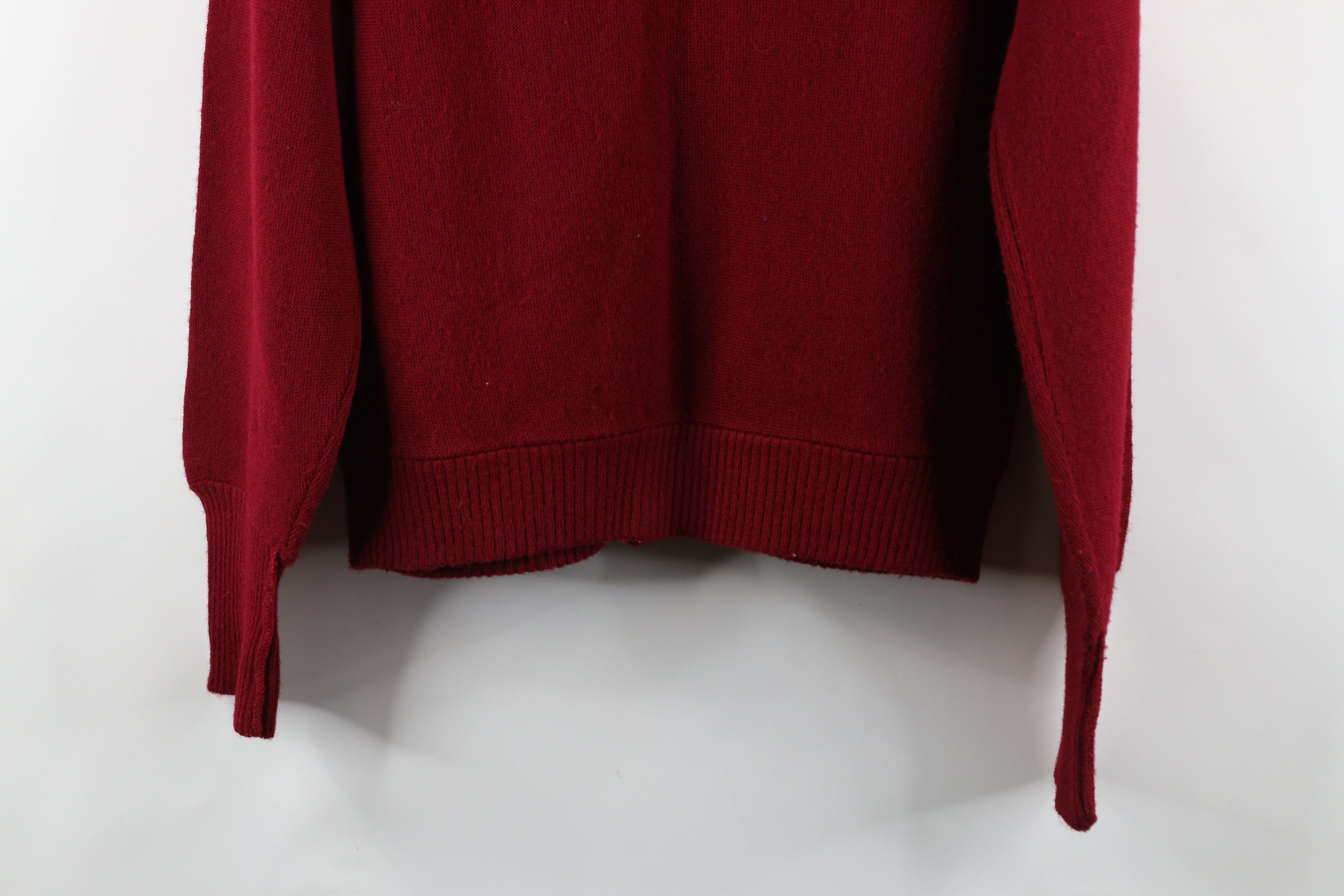 Vintage Vintage 70s Streetwear Blank Knit Cardigan Sweater Red USA Size US M / EU 48-50 / 2 - 10 Thumbnail