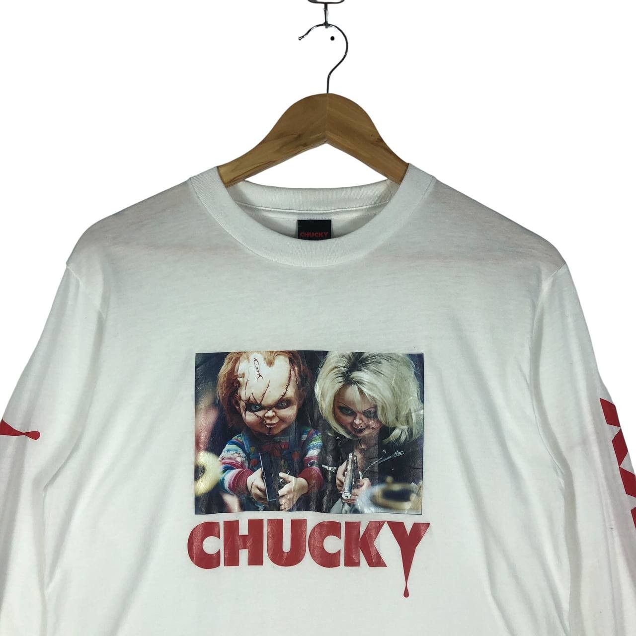 Other Rare!!! Vintage Chucky white Long Sleeve t-shirt Size US M / EU 48-50 / 2 - 2 Thumbnail