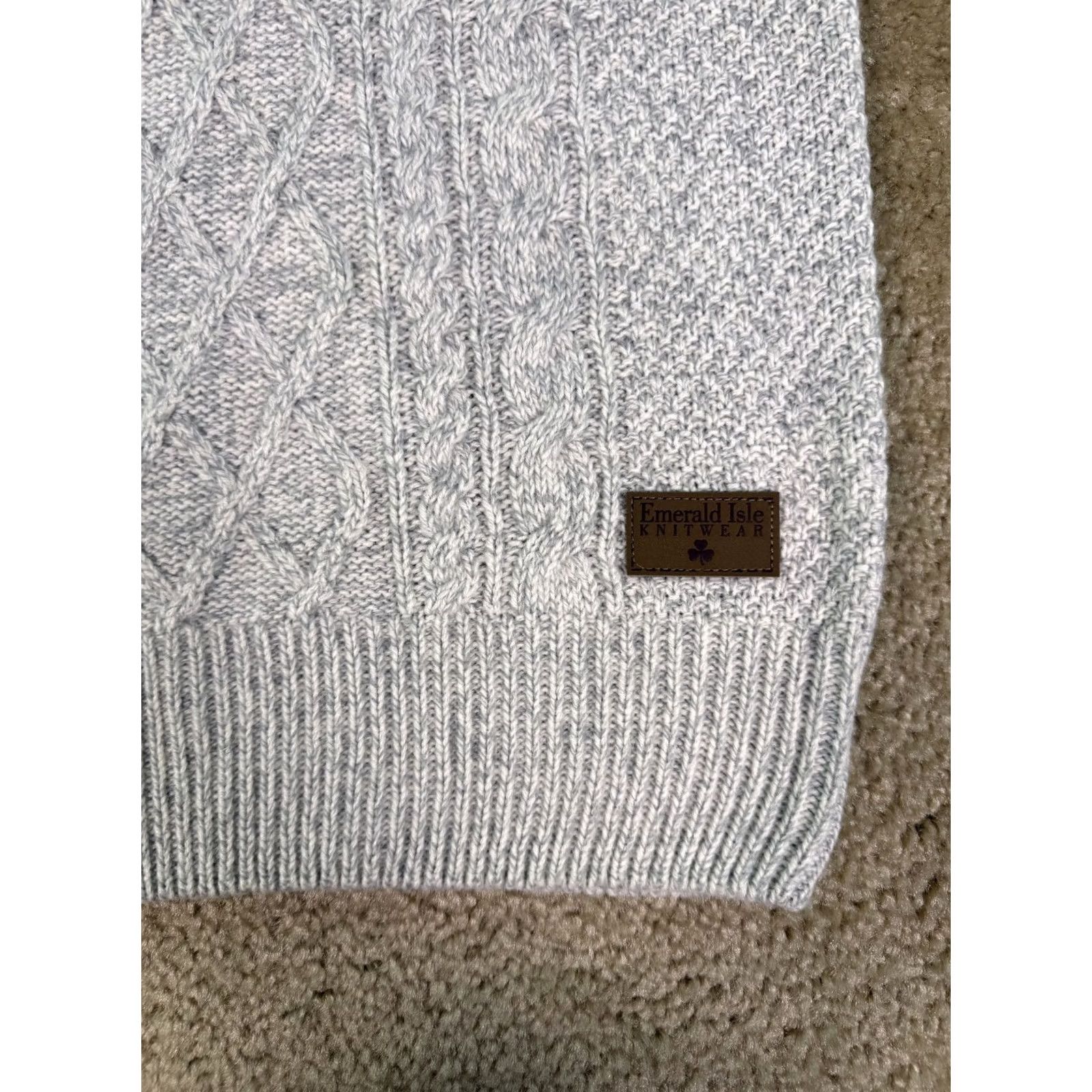 Vintage Emerald Isle Knitwear Sweater Mens S Pullover Cowl Neck Wool Celtic Gray Size US S / EU 44-46 / 1 - 2 Thumbnail