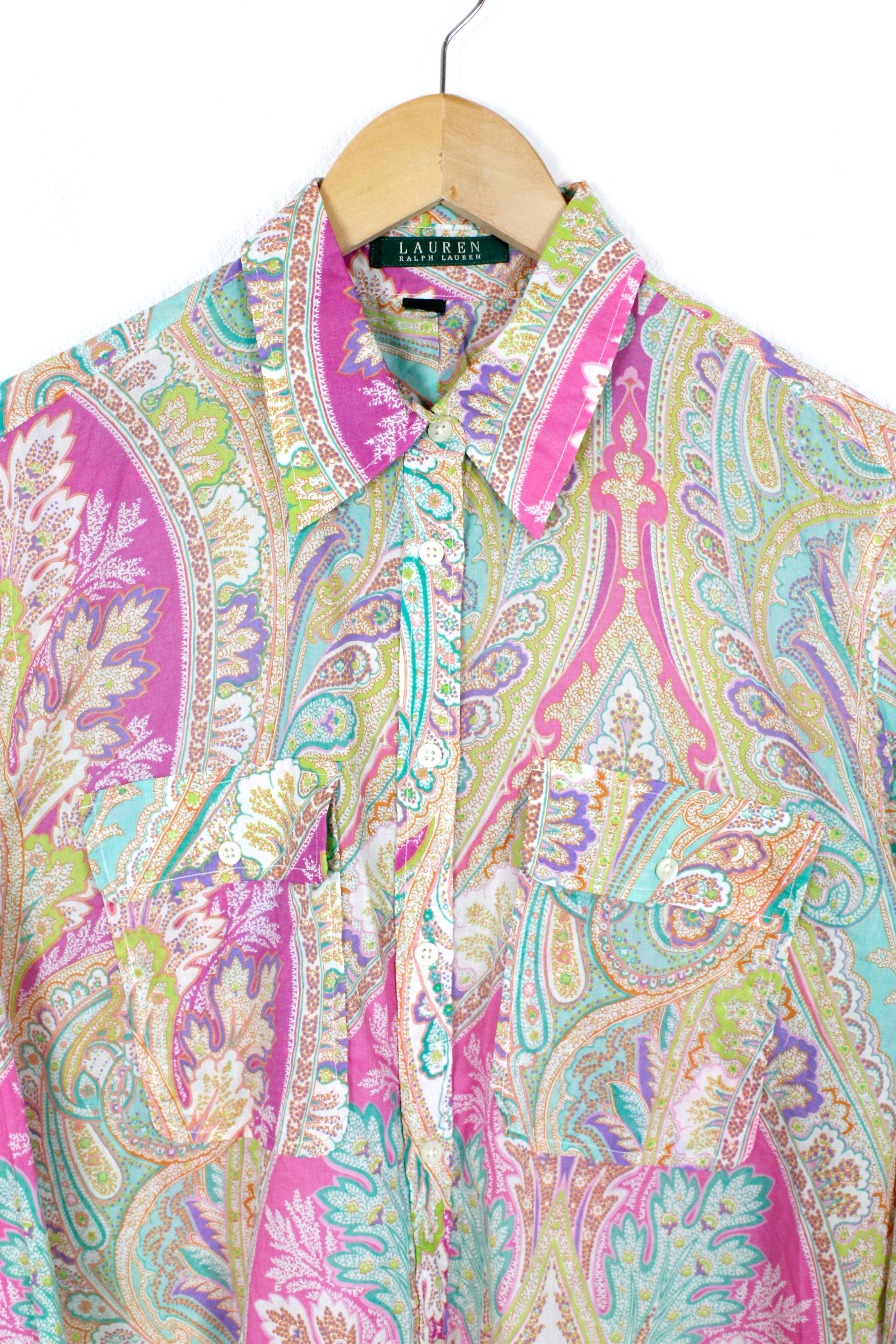 Lauren Ralph Lauren × Polo Ralph Lauren Lauren Ralph Lauren Paisley Printed Pattern Shirt Baroque Size L / US 10 / IT 46 - 3 Thumbnail