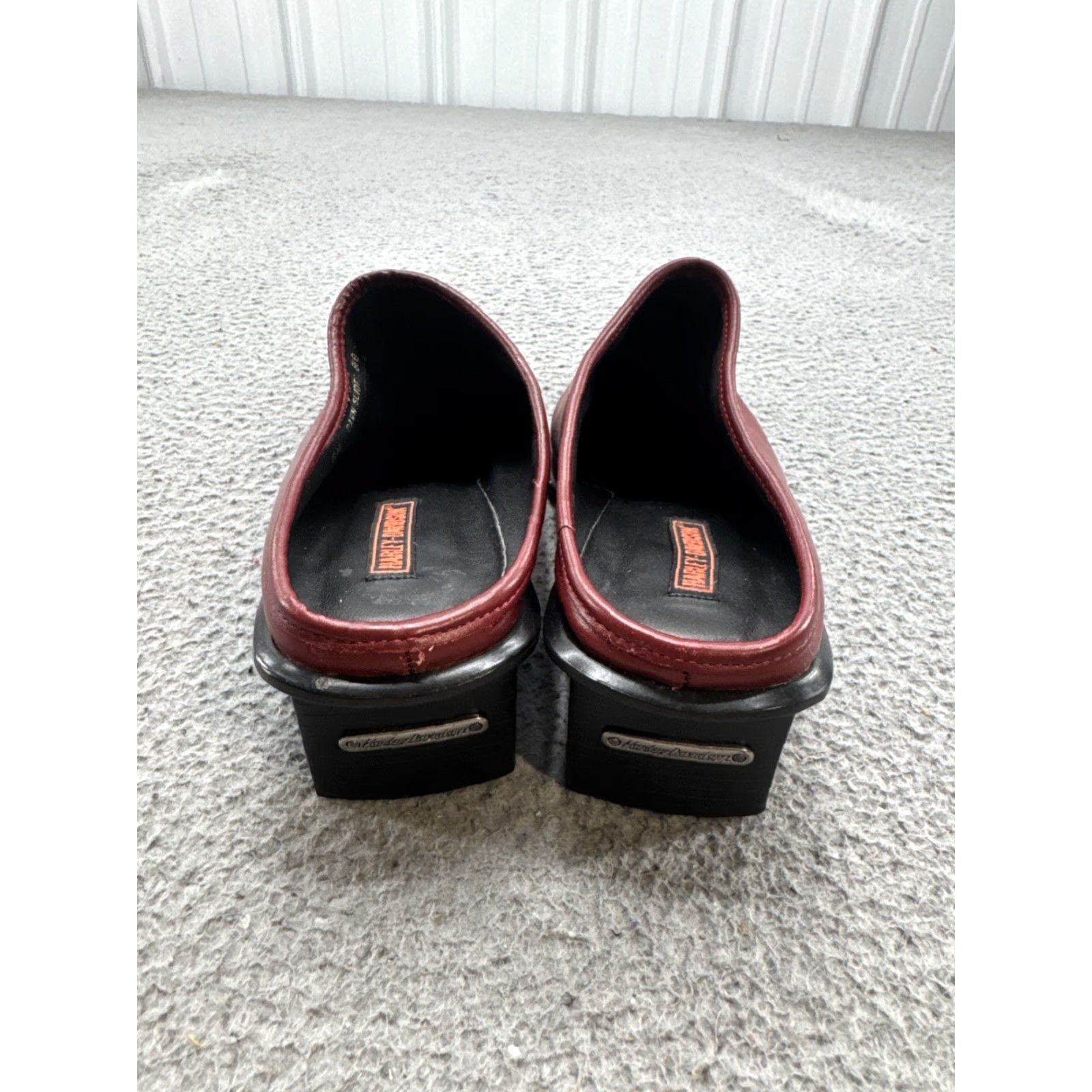 Harley Davidson Harley-Davidson Dawn Slides Women’s 8 M Leather & Snake Skin Mules Slip On Shoes Red Size US 8 / IT 38 - 3 Thumbnail