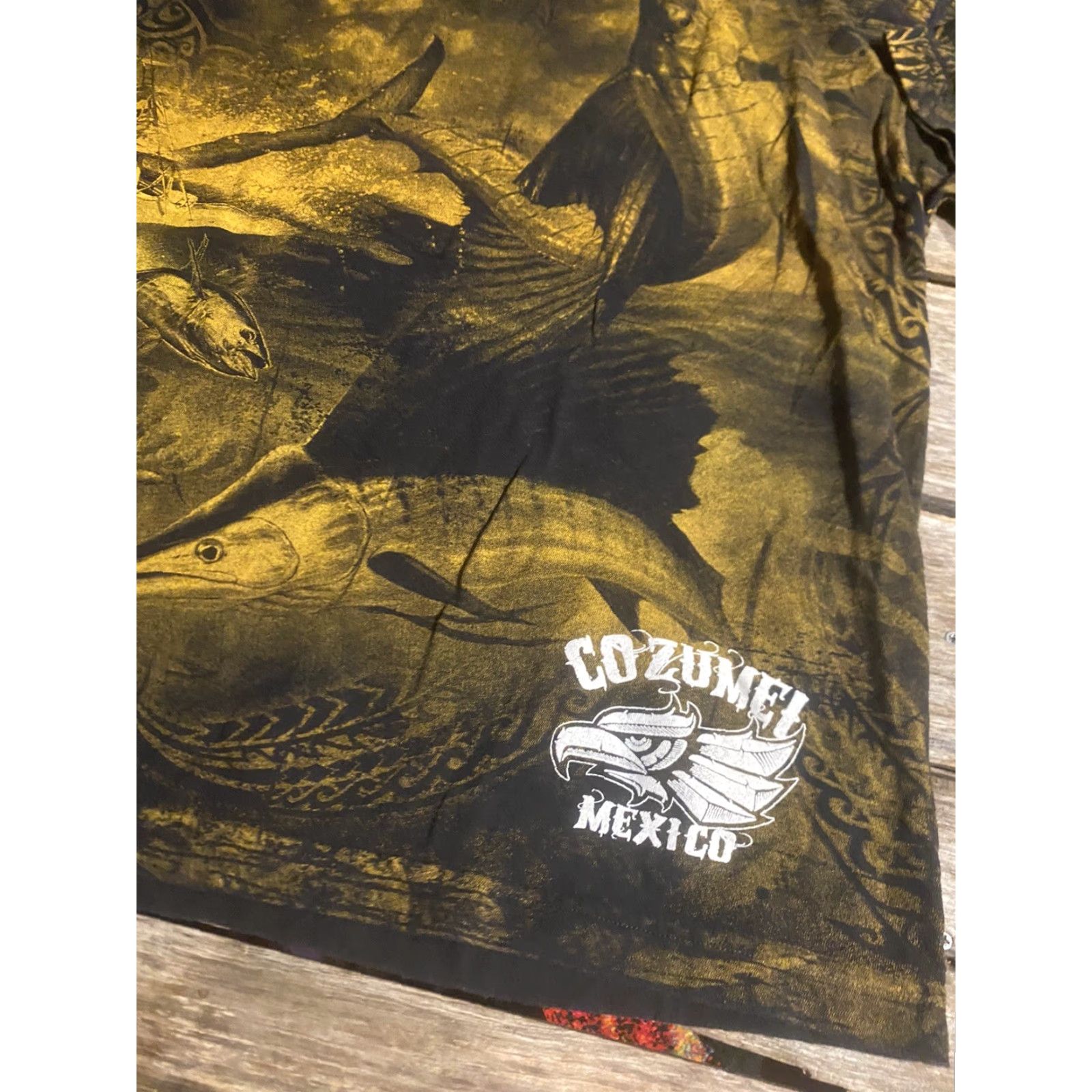 Vintage VINTAGE Euro Cozumel Mexico Shirt Mens Large L Brown Ocean Life Graphic Tee 90s Sportswear/Beach Fish World Decade 1990s Size US L / EU 52-54 / 3 - 3 Thumbnail