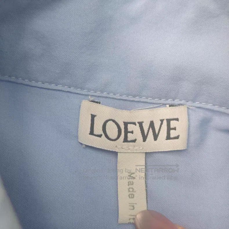 Loewe Loewe Blue Full Logo Back Straps Shirt Size XS / US 0-2 / IT 36-38 - 5 Thumbnail