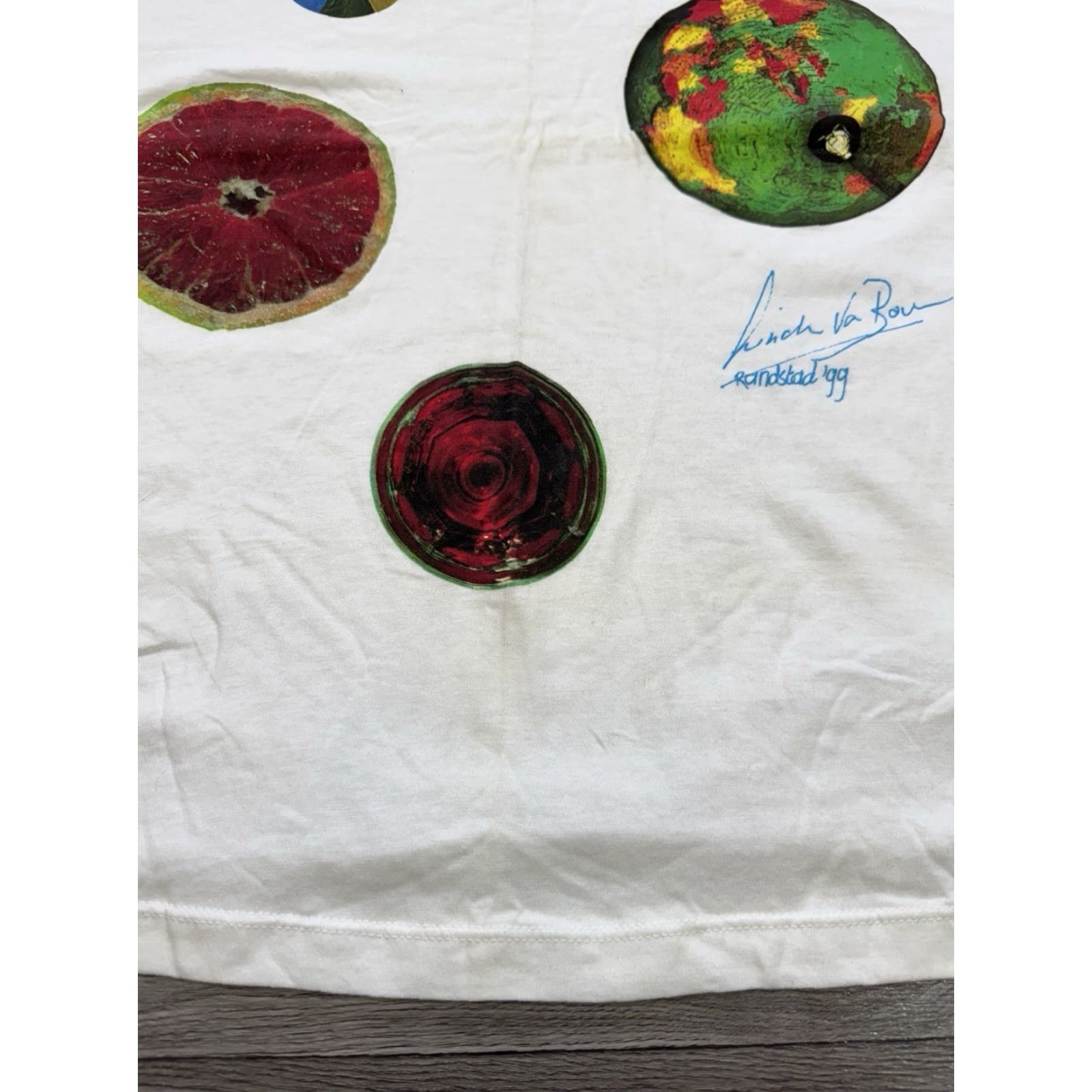 Hanes VINTAGE Randstad Graphic Art T-Shirt Hanes XL Men White 1999 Art 8/10 Stains Size US XL / EU 56 / 4 - 4 Thumbnail