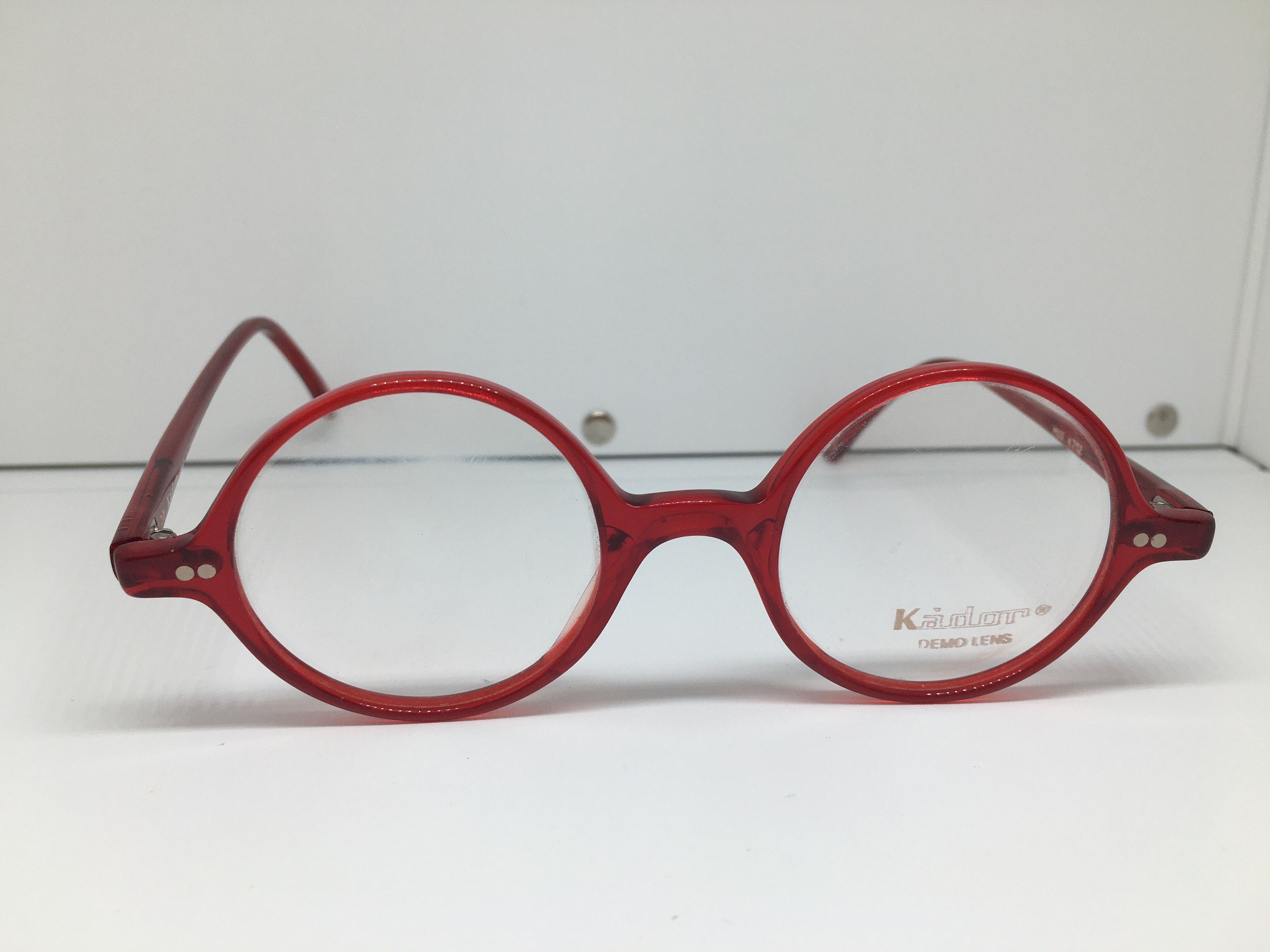 Vintage Kador Red Round Eyeglasses Frame Italy