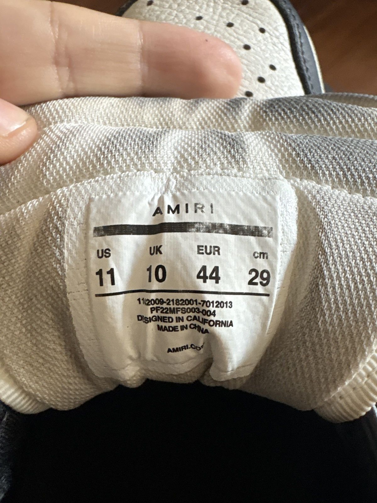Amiri AMIRI black and white skeleton, low tops Size US 11 / EU 44 - 6 Thumbnail