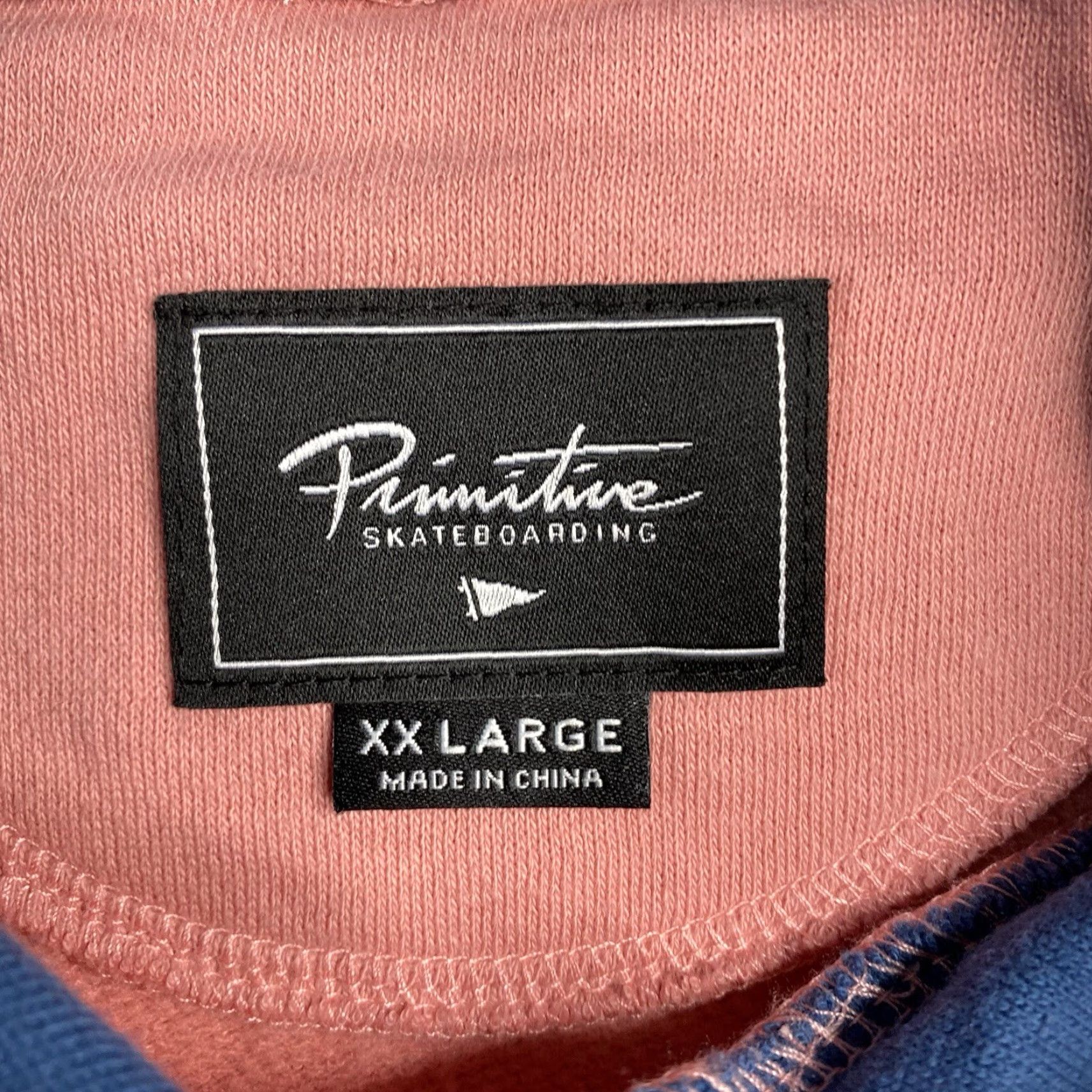 Primitive Primitive Hoodie Mens XXL Peach Blue Colorblock Pullover Y2K Skateboarding Graphic Print Hooded Pockets Winter Fall Spring Mens Size US XXL / EU 58 / 5 - 6 Thumbnail