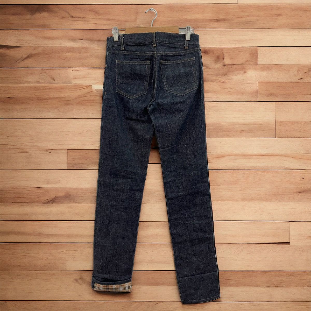 Burberry × Vintage Burberry Blue Label Nova Check Tartan Denim Jeans Size US 28 / EU 44 - 2 Thumbnail