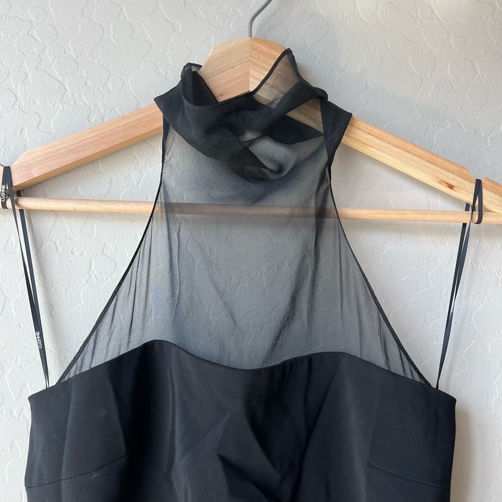 Other CUSHNIE Blouse Chiffon Halter Neck Open Back Black Top Size Size XS / US 0-2 / IT 36-38 - 5 Thumbnail