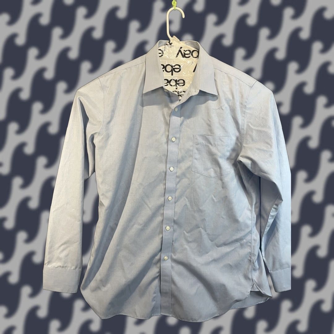 J.Crew J.CREW Dress Shirt XL Solid Blue Long Sleeve Casual Mens Regular Button-Down Collar Size US XL / EU 56 / 4 - 1 Thumbnail