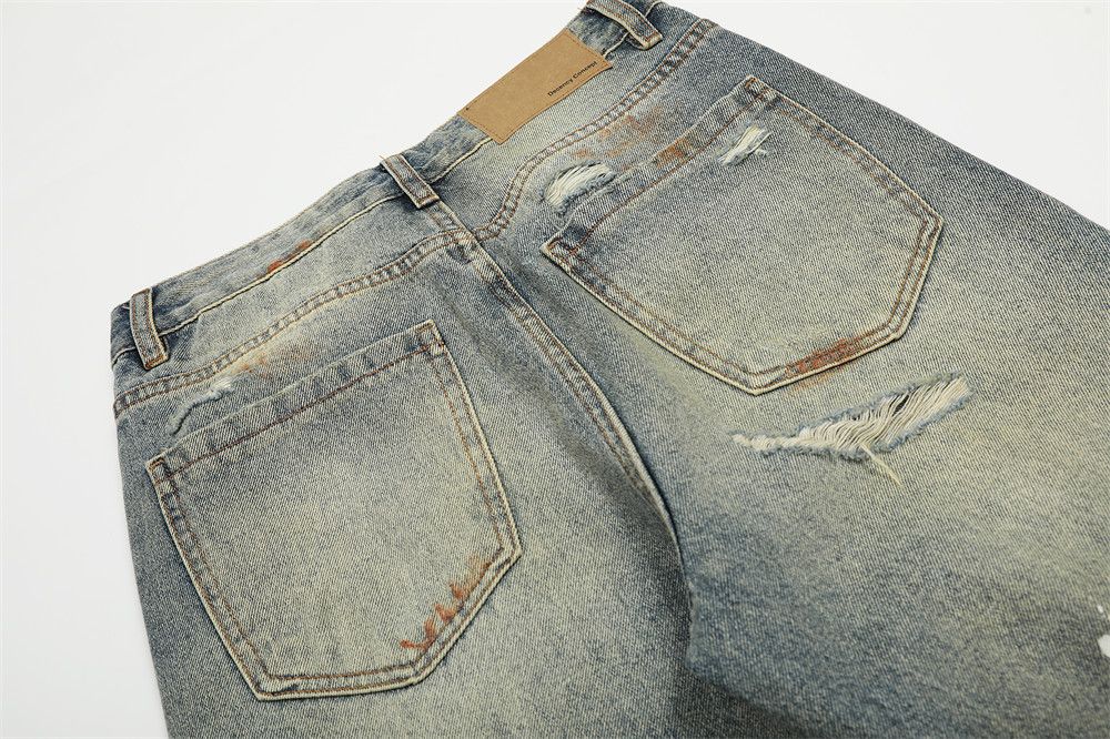 Vintage Men's distressed ink-splashed punk ripped washed jeans Size US 32 / EU 48 - 6 Thumbnail
