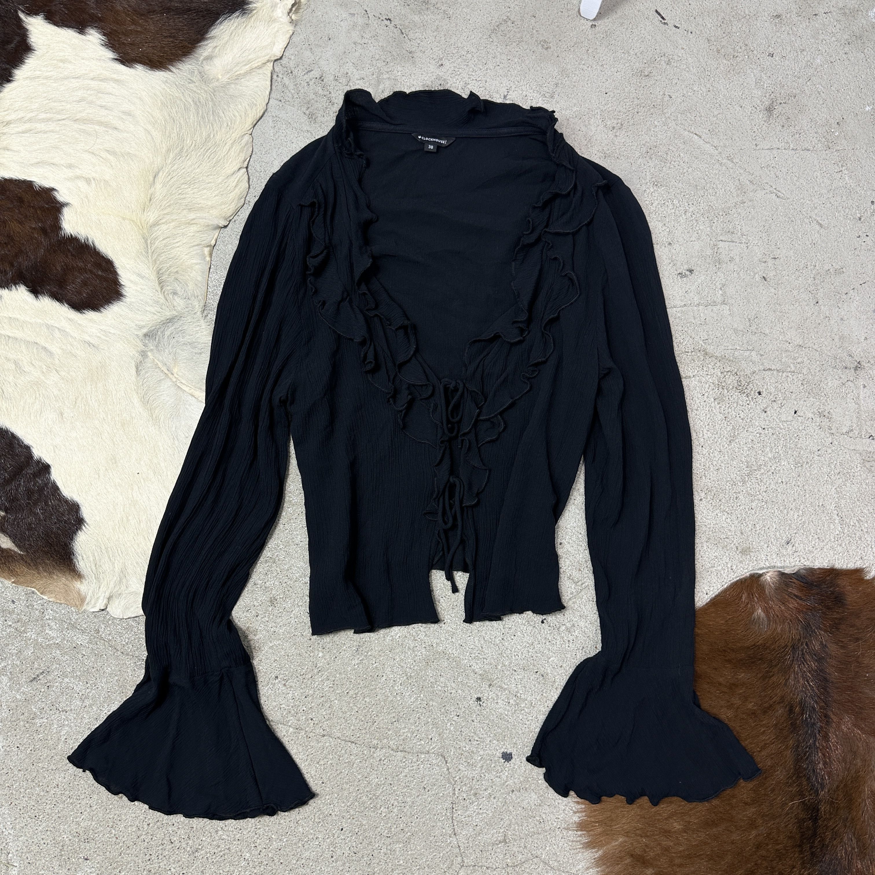 Vintage Vintage Avant Garde Grunge Ruffled Pleated Shirt/Top Y2K Size M / US 6-8 / IT 42-44 - 5 Thumbnail