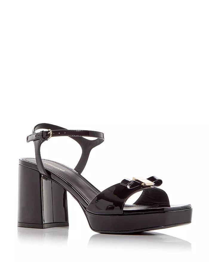 Salvatore Ferragamo o1s1rm0924 Platform Sandals in Black Size US 8.5 / IT 38.5 - 2 Thumbnail
