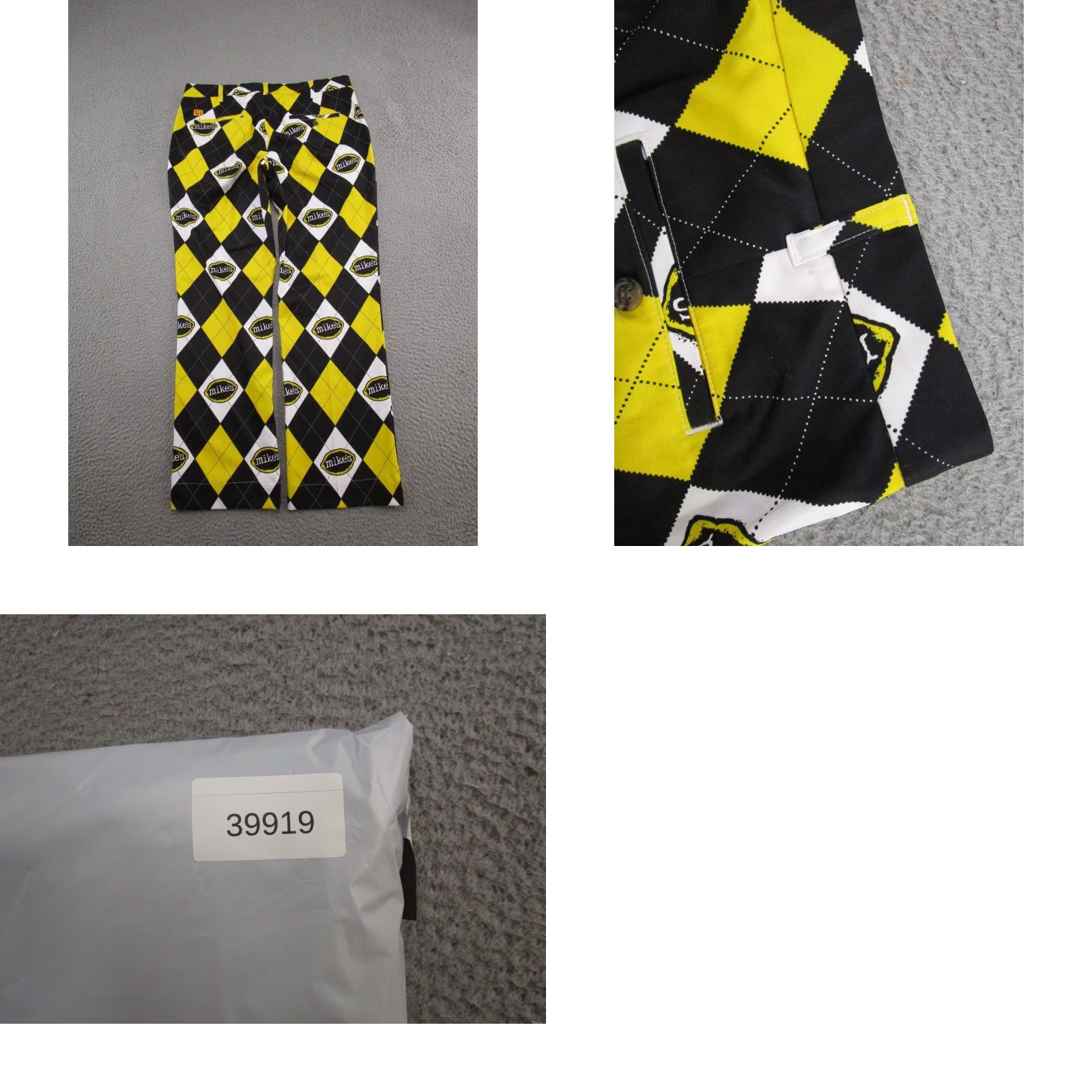 Vintage Loudmouth Golf Pants Mens 34x30 Argyle Chino Mikes Hard Lemonade Preppy Shirt Boy? Size US 34 / EU 50 - 9 Thumbnail