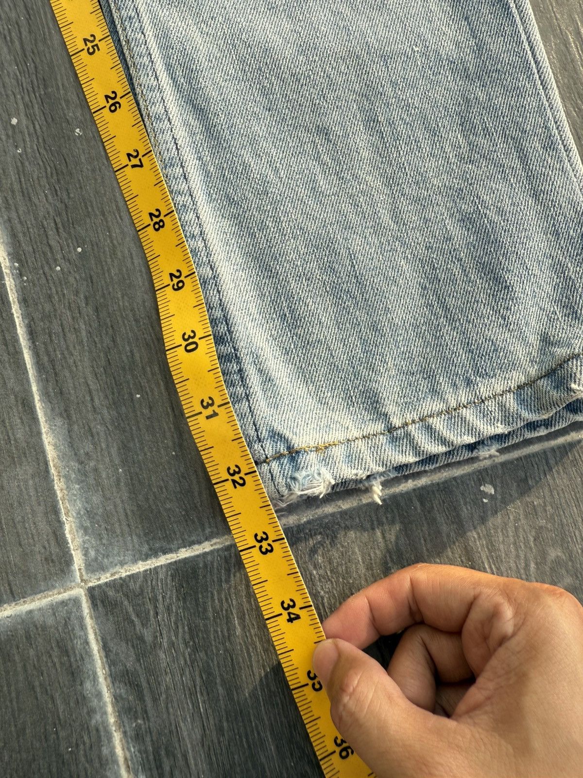 Helmut Lang Vintage 1998 HELMUT LANG "Broken Denim" Size US 28 / EU 44 - 20 Thumbnail