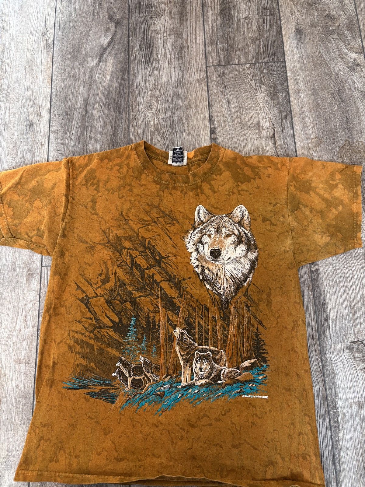 Vintage Tie dye vintage wolf shirt Size US M / EU 48-50 / 2 - 1 Thumbnail
