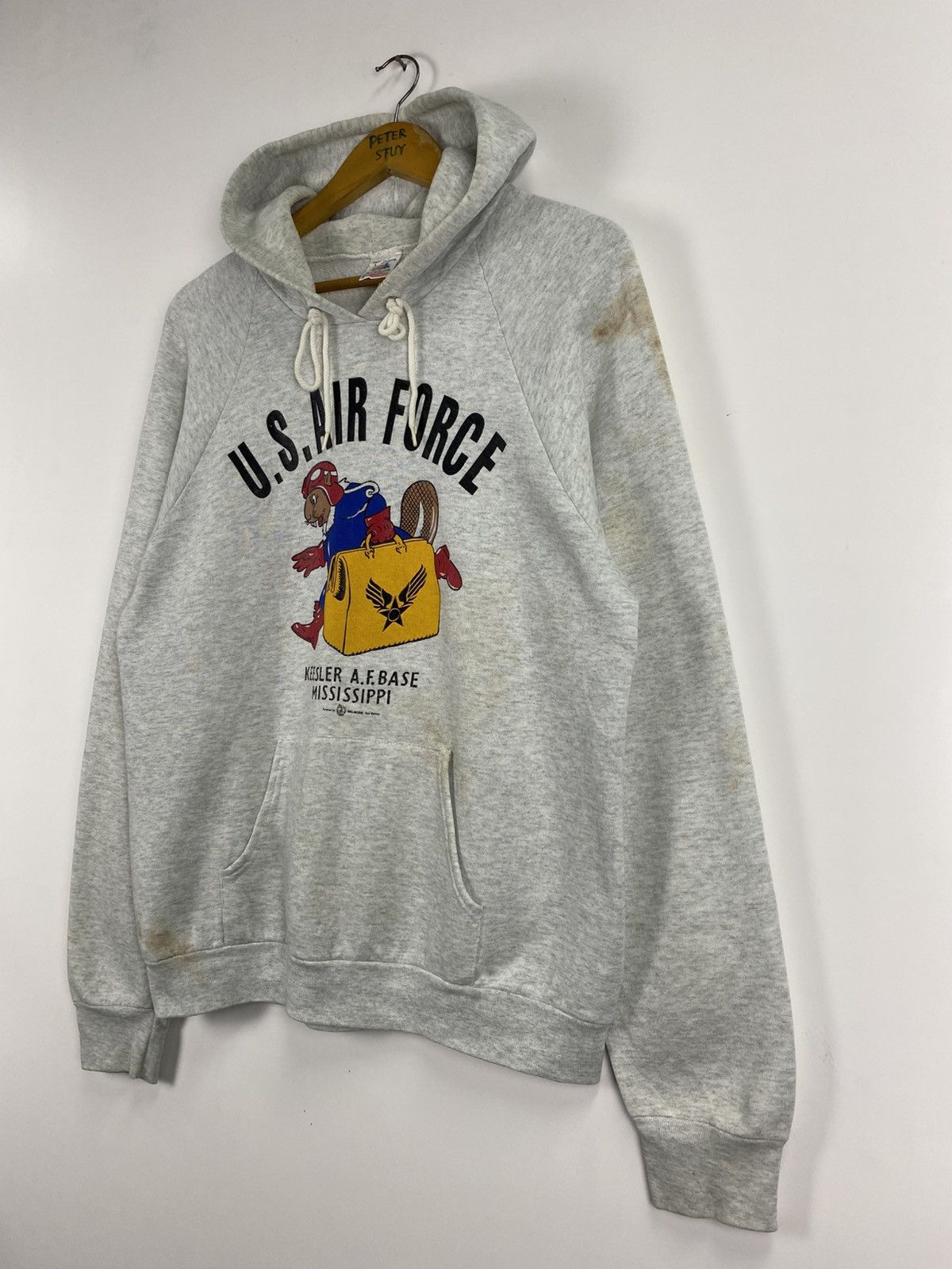 Vintage Vintage 80s US Air Force Hoodies Size US L / EU 52-54 / 3 - 4 Thumbnail