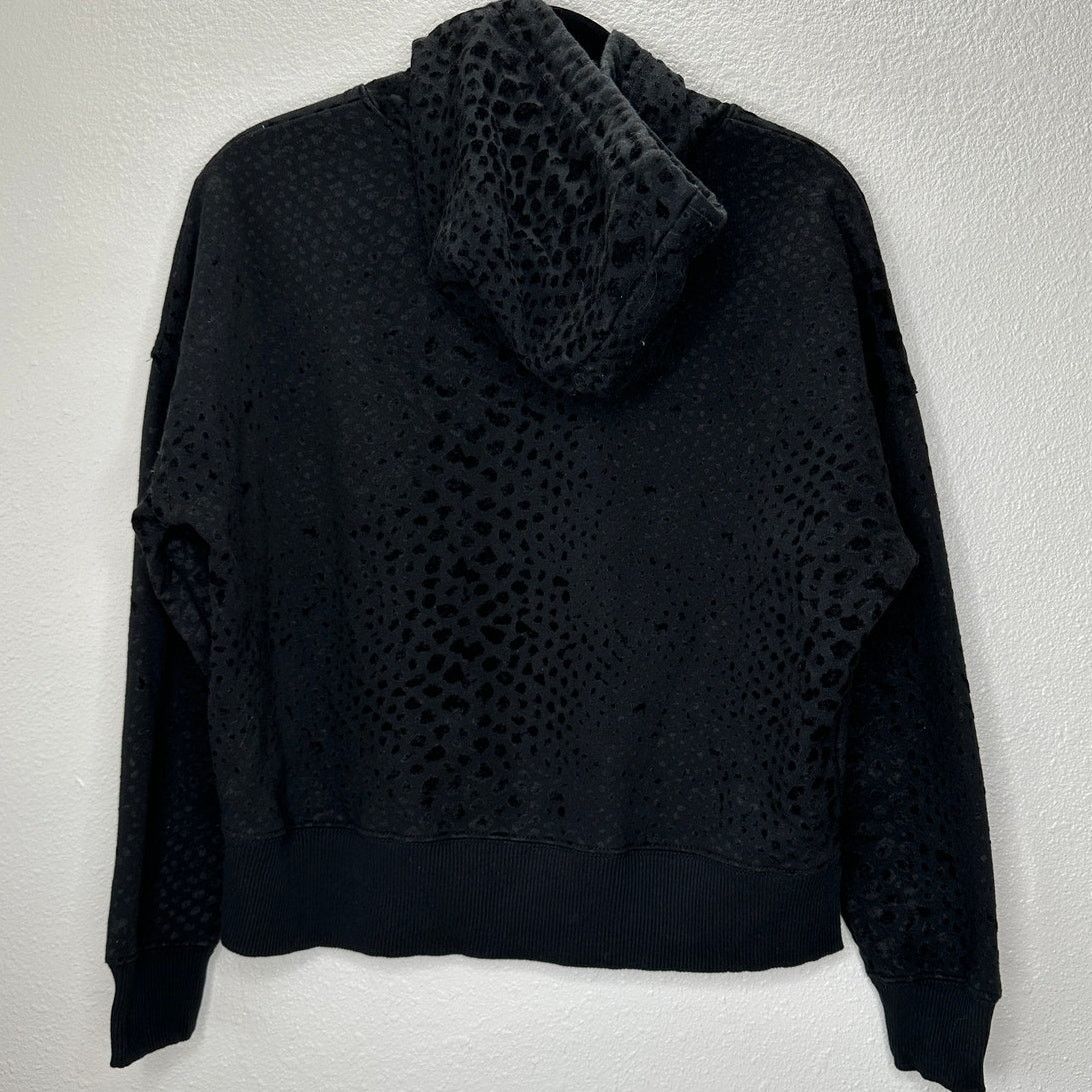 Other Black Tape Black Hooded Long Sleeve Cheetah Embossed Hoodie Size S / US 4 / IT 40 - 4 Thumbnail