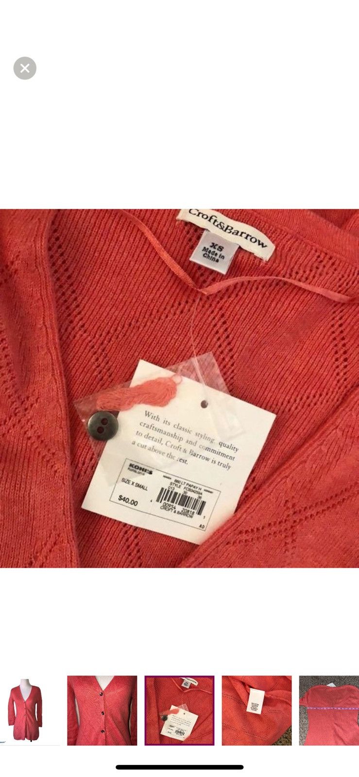 Croft & Barrow Croft & barrow XS button down cardigan Size XS / US 0-2 / IT 36-38 - 6 Thumbnail