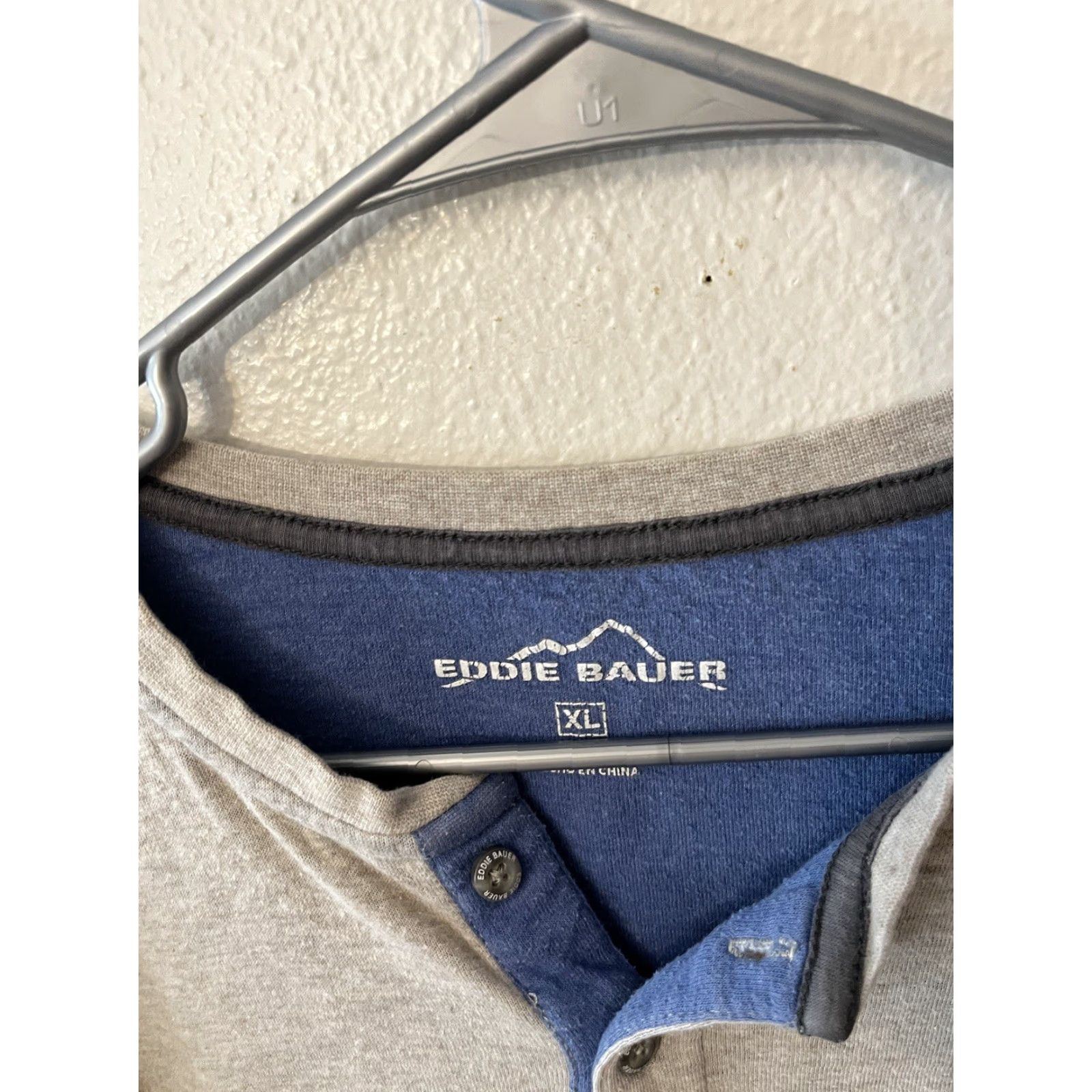 Eddie Bauer VINTAGE Eddie Bauer Shirt Men XL Gray Knit Henley Long Sleeve Pullover Flaw 90s Classic Dad Outdoor Preppy Mens Size US XL / EU 56 / 4 - 2 Thumbnail