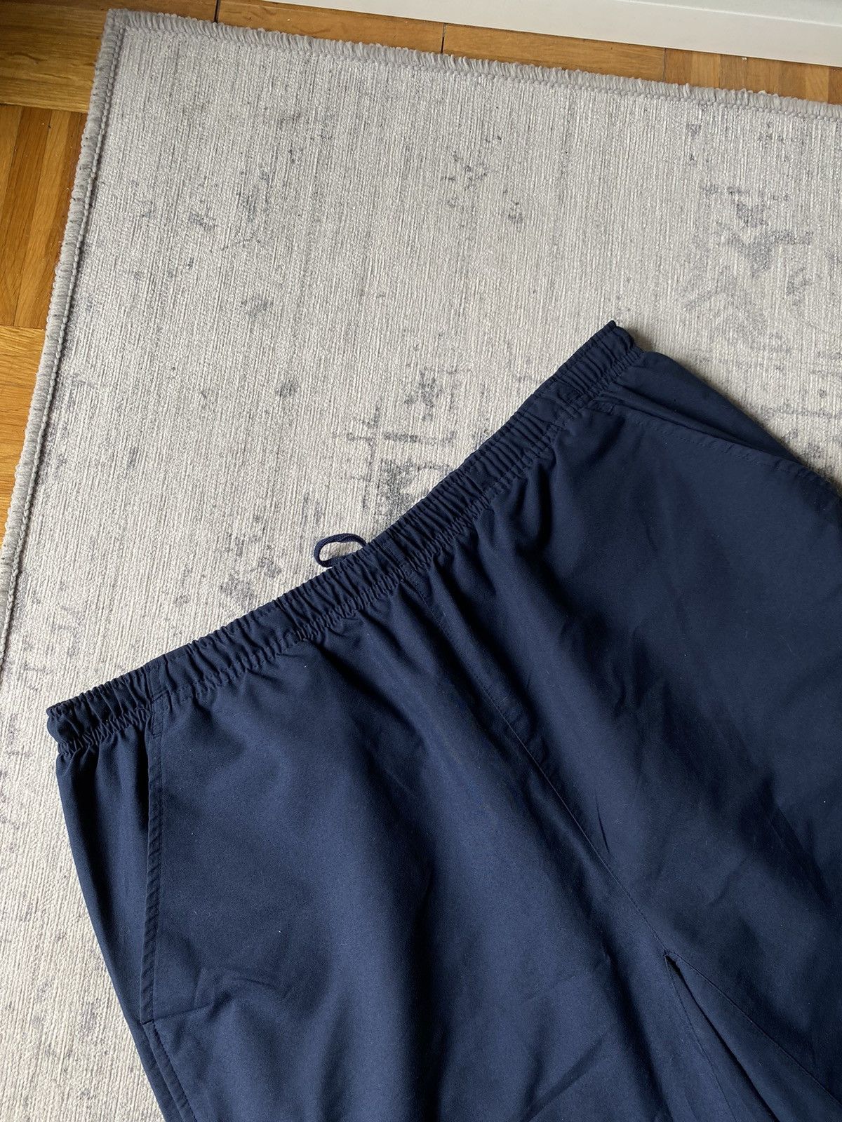Japanese Brand × Nike × Vintage Vintage Nike Baggy Shorts Mini Swoosh Blue Japanese Drill Size US 34 / EU 50 - 4 Thumbnail