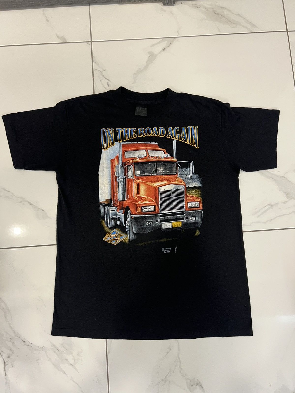 Other Rare 90s 3D Emblem “On The Road Again” Trucker Tee Size L Size US L / EU 52-54 / 3 - 1 Thumbnail