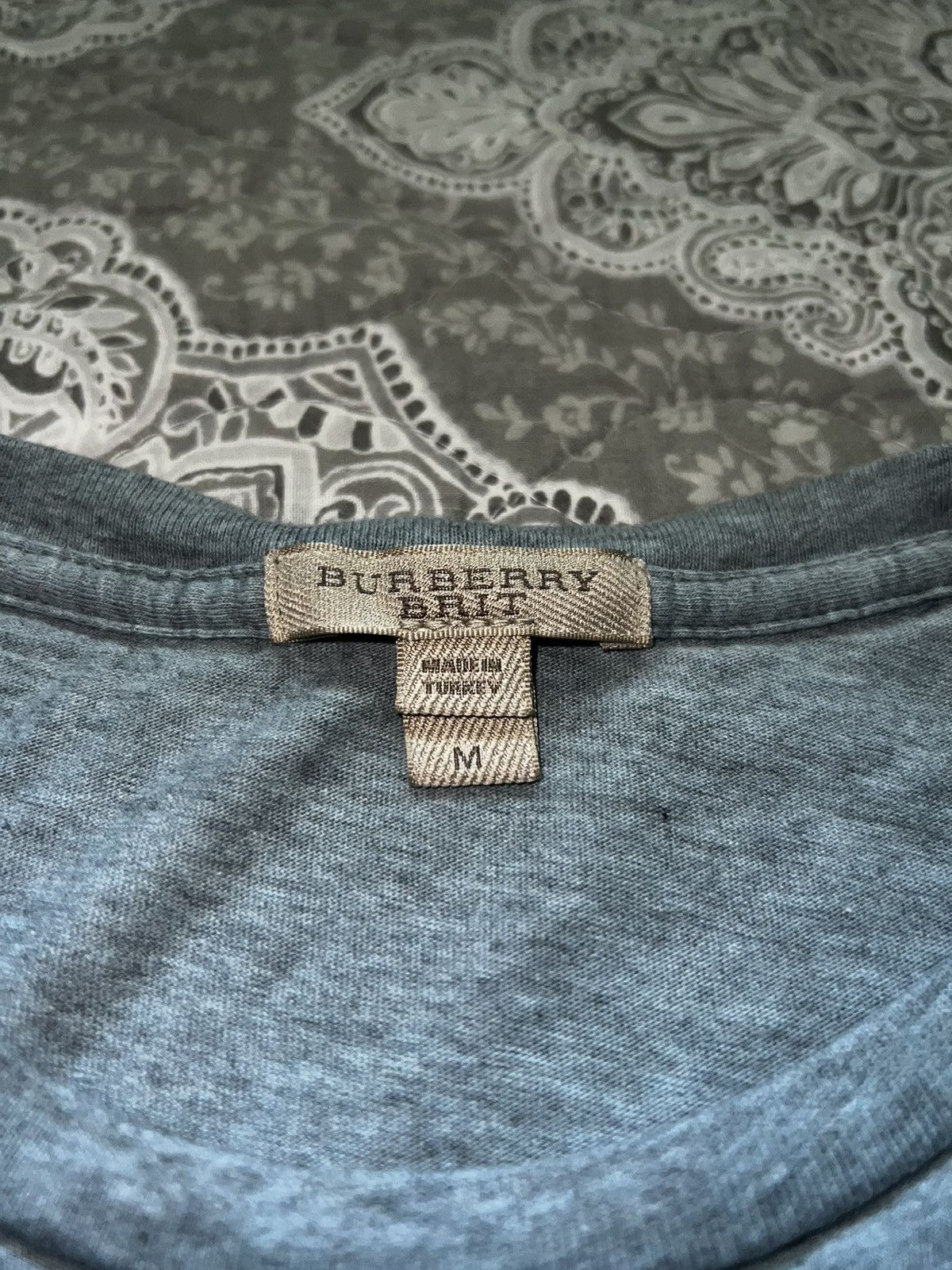Burberry Burberry Check Pocket T-Shirt – Light Blue – Size M Size US M / EU 48-50 / 2 - 2 Thumbnail