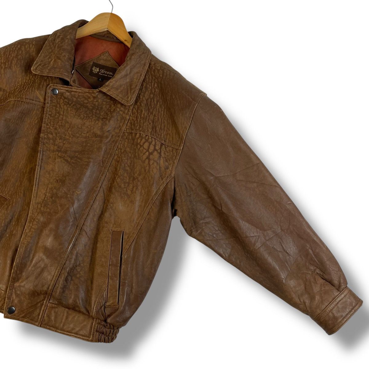 Issey Miyake VINTAGE BREAM NEW ZEALAND LAMB LEATHER JACKET Size US L / EU 52-54 / 3 - 8 Thumbnail