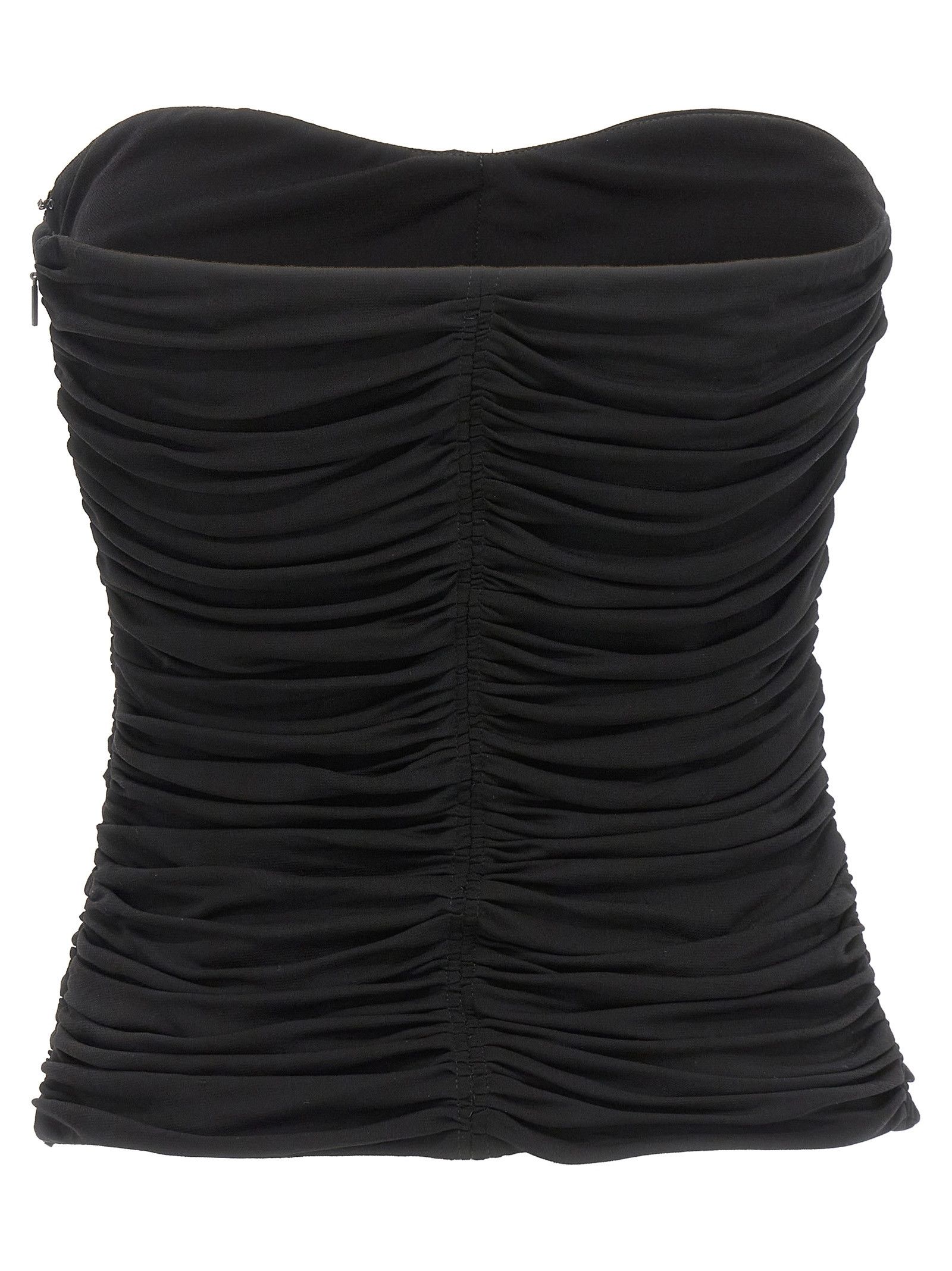 Saint Laurent Paris o1s1wg110925 753703 Bustier in Crepe Top Jersey in Black Size S / US 4 / IT 40 - 1 Thumbnail