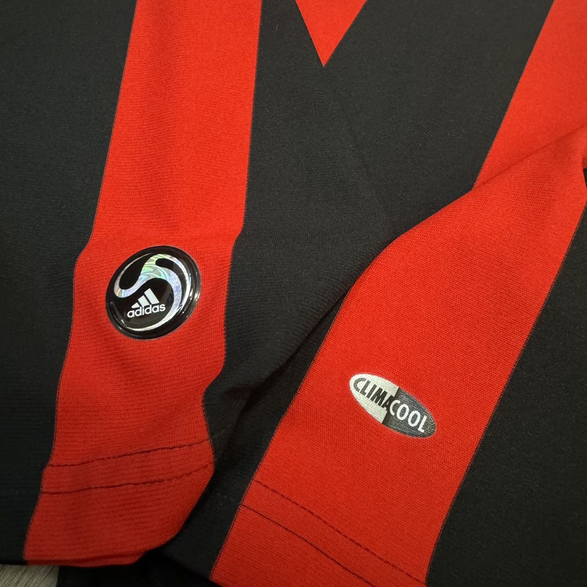 Adidas AC Milan 08/09 longsleeves home shirt #32 Beckham Size US M / EU 48-50 / 2 - 8 Thumbnail
