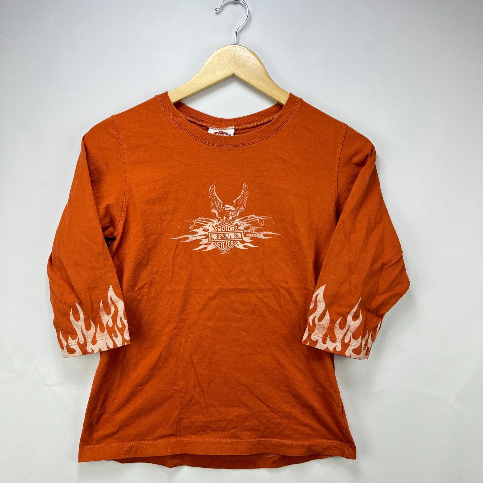 Harley Davidson Vintage Y2K Harley-Davidson Flames T-Shirt Womens Medium Size M / US 6-8 / IT 42-44 - 1 Thumbnail