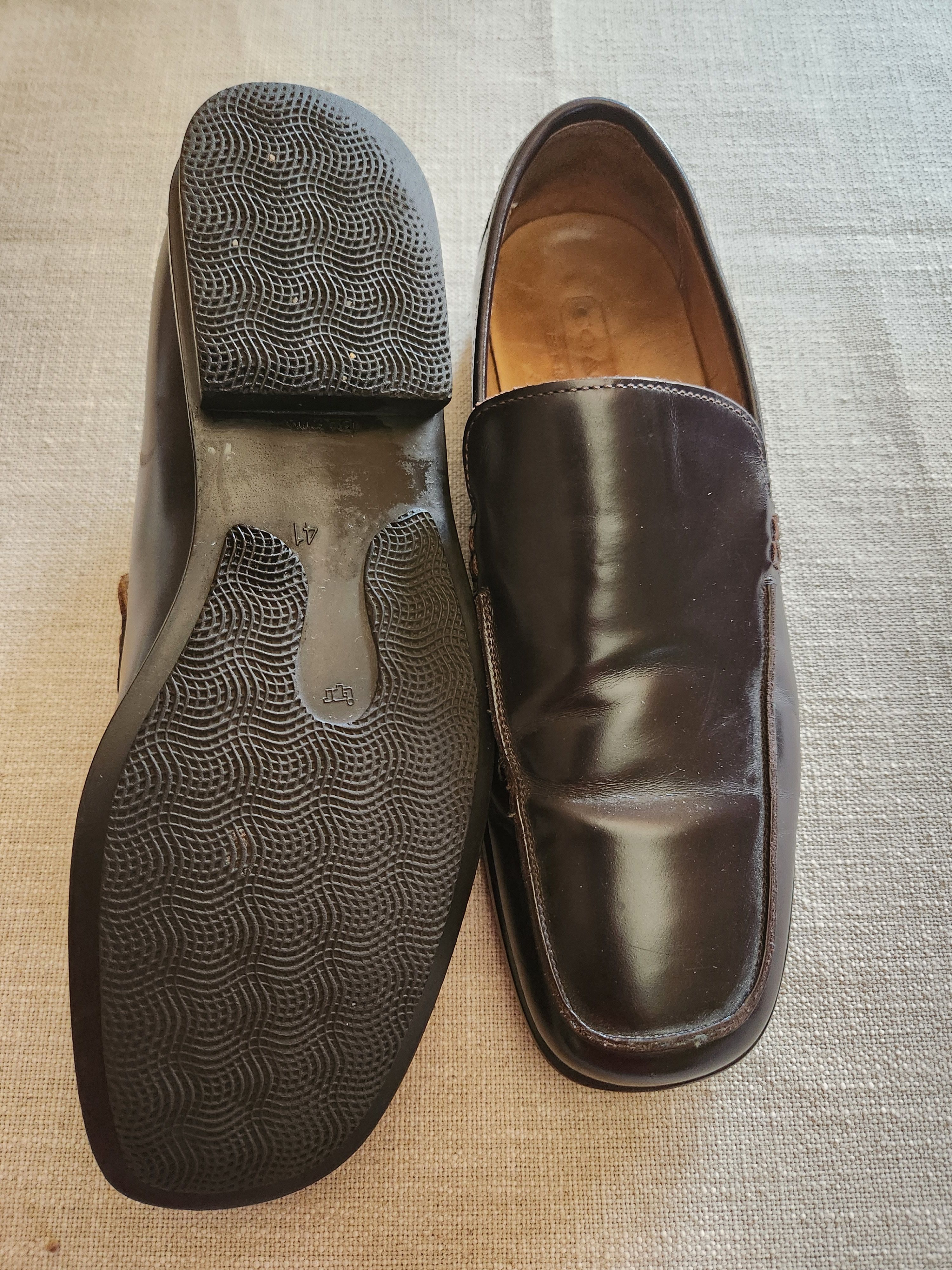 Coach Jerry Men's Brown Leather Slip On Loafers Size US 8.5 / EU 41-42 - 3 Thumbnail