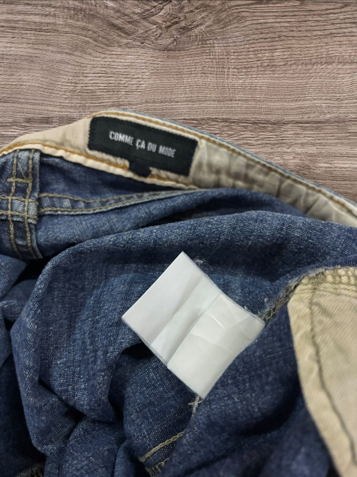 Comme des Garcons Japan Comme Ca Du Mode Distress Ultility Capri Flare Jeans Size 29" - 6 Thumbnail