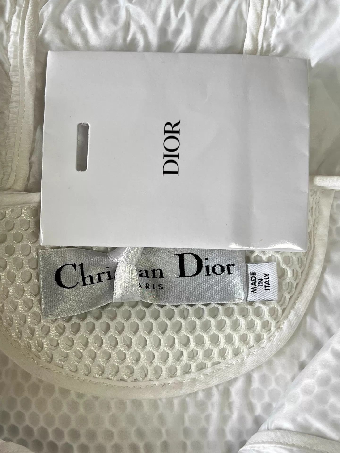 Dior Dior Tech Mesh Oversized Hooded Jacket White S Logo Size S / US 4 / IT 40 - 6 Thumbnail