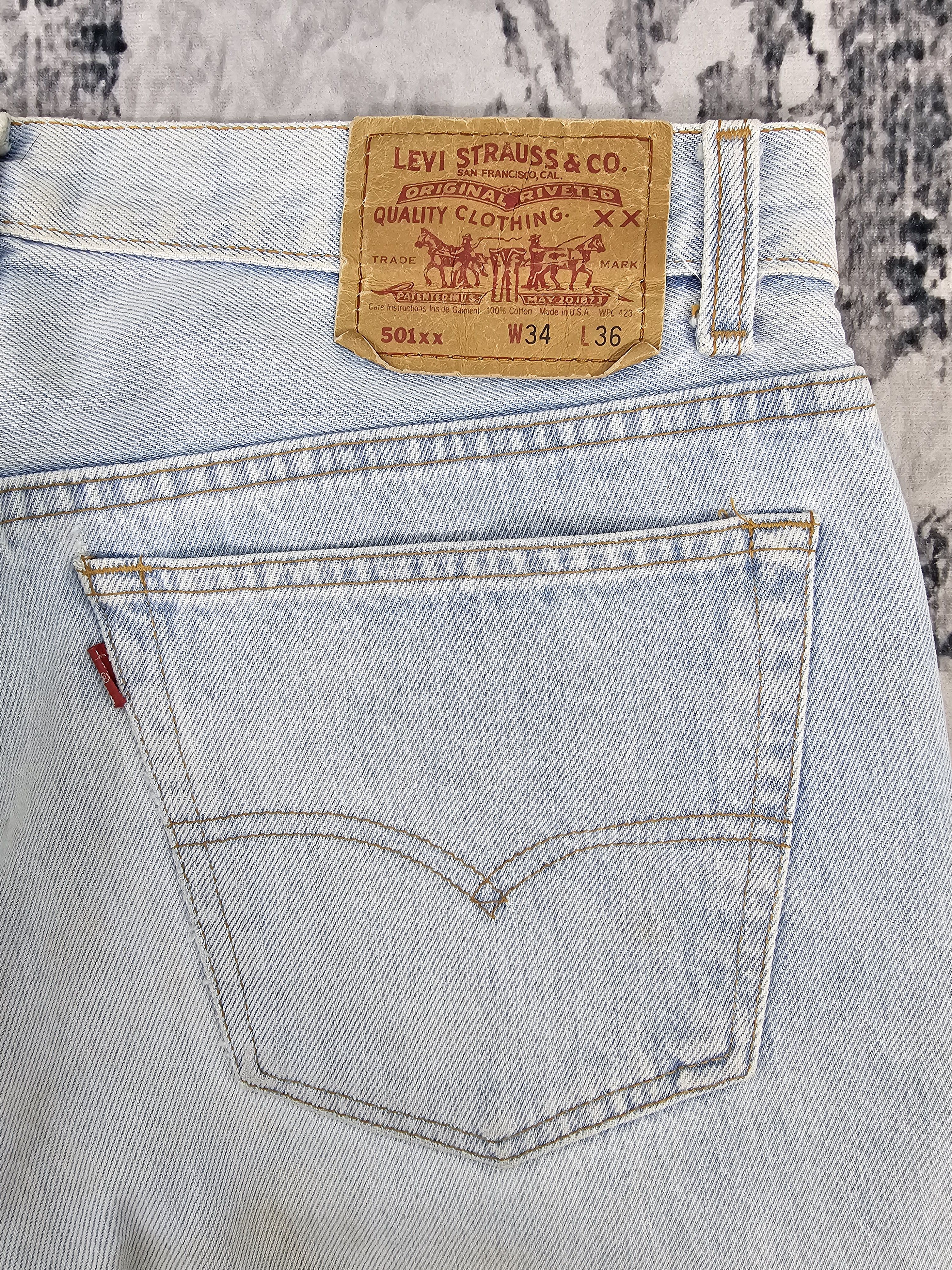 Levi's Vtg 80's LEVIS 501 XX Light Blue Faded Size 32X30 Jean L0415 Size US 32 / EU 48 - 10 Thumbnail