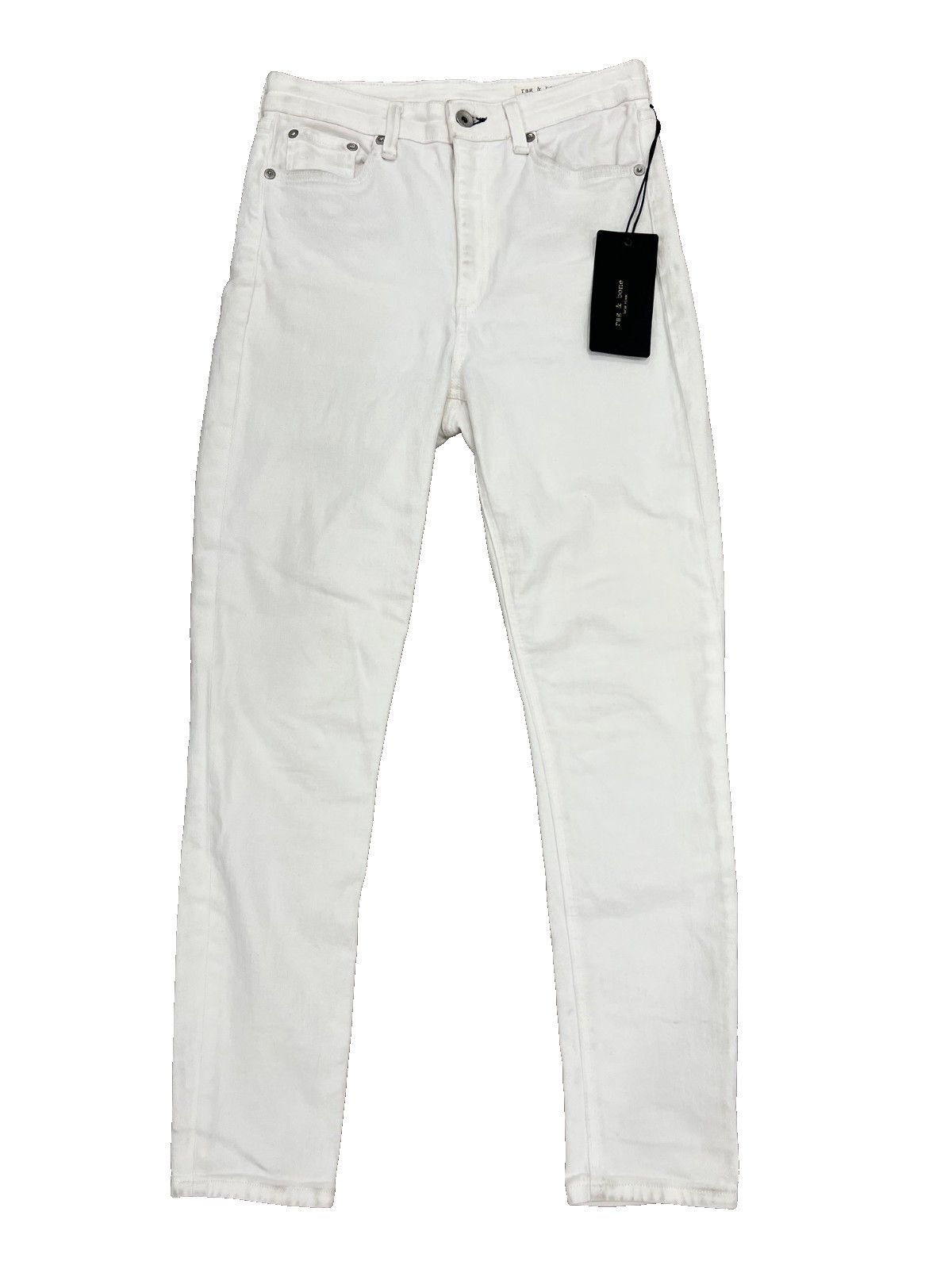 Rag & Bone Rag & Bone Nina High-Rise Skinny Ankle Jeans in White ( 27 ) Size 27" / US 4 / IT 40 - 3 Thumbnail