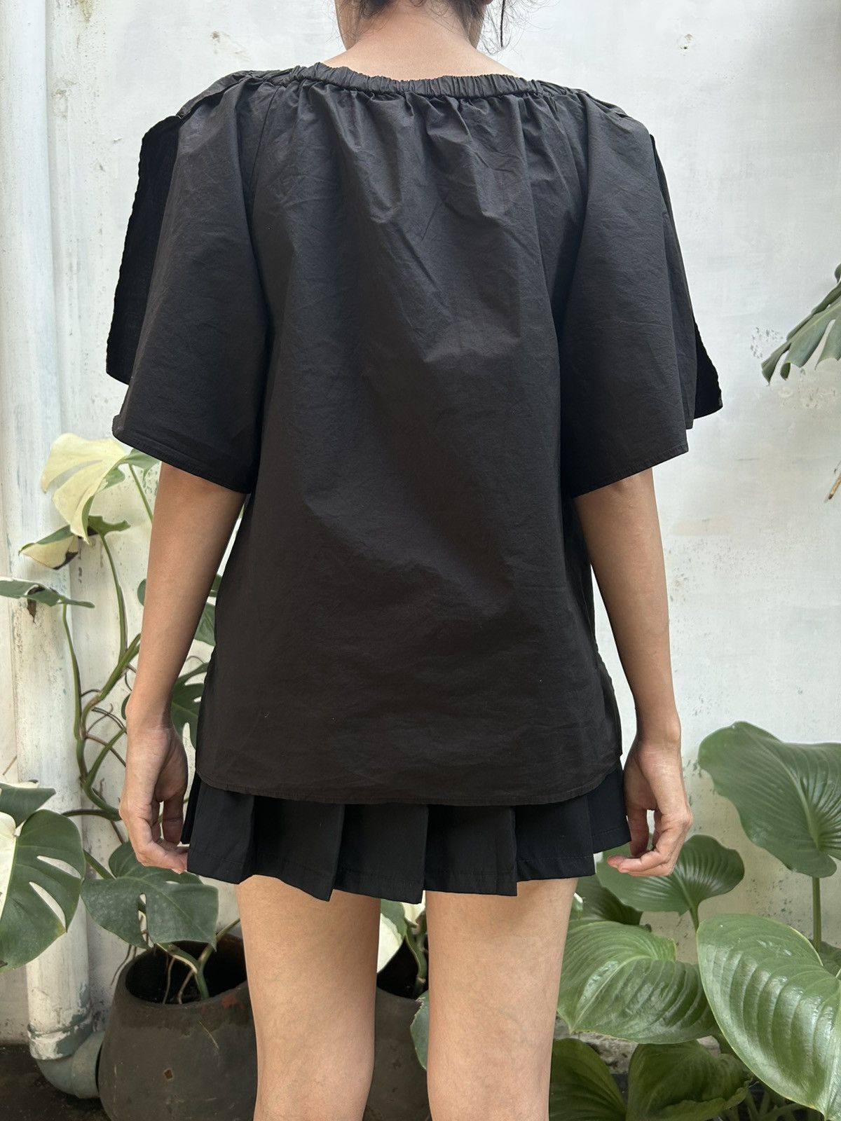 Japanese Brand Vintage Y2k Cute Baby Doll Puff Sleeve Black Top Size M / US 6-8 / IT 42-44 - 3 Thumbnail
